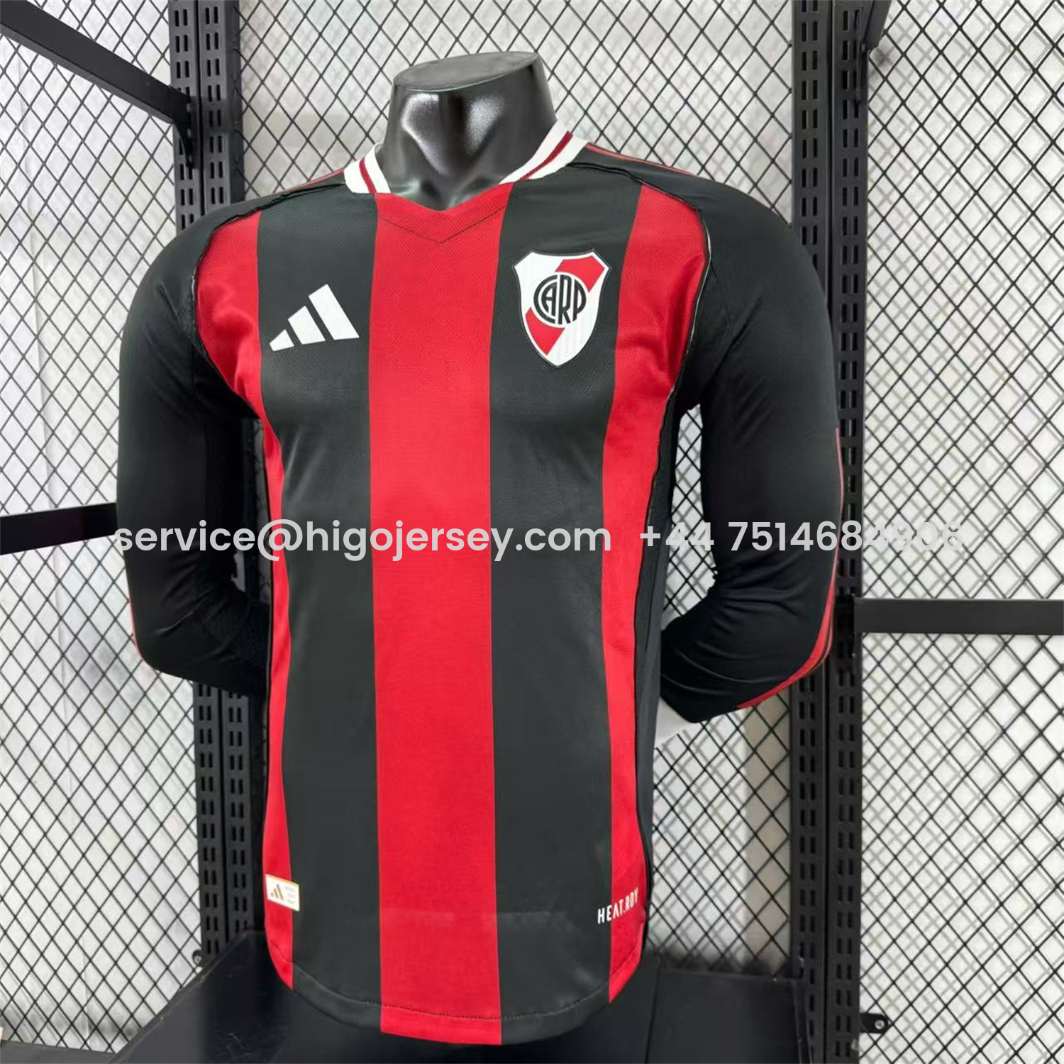 Higojerseys-River Plate 25-26 Away Unsponsored Long Sleeves Jersey - Player Version