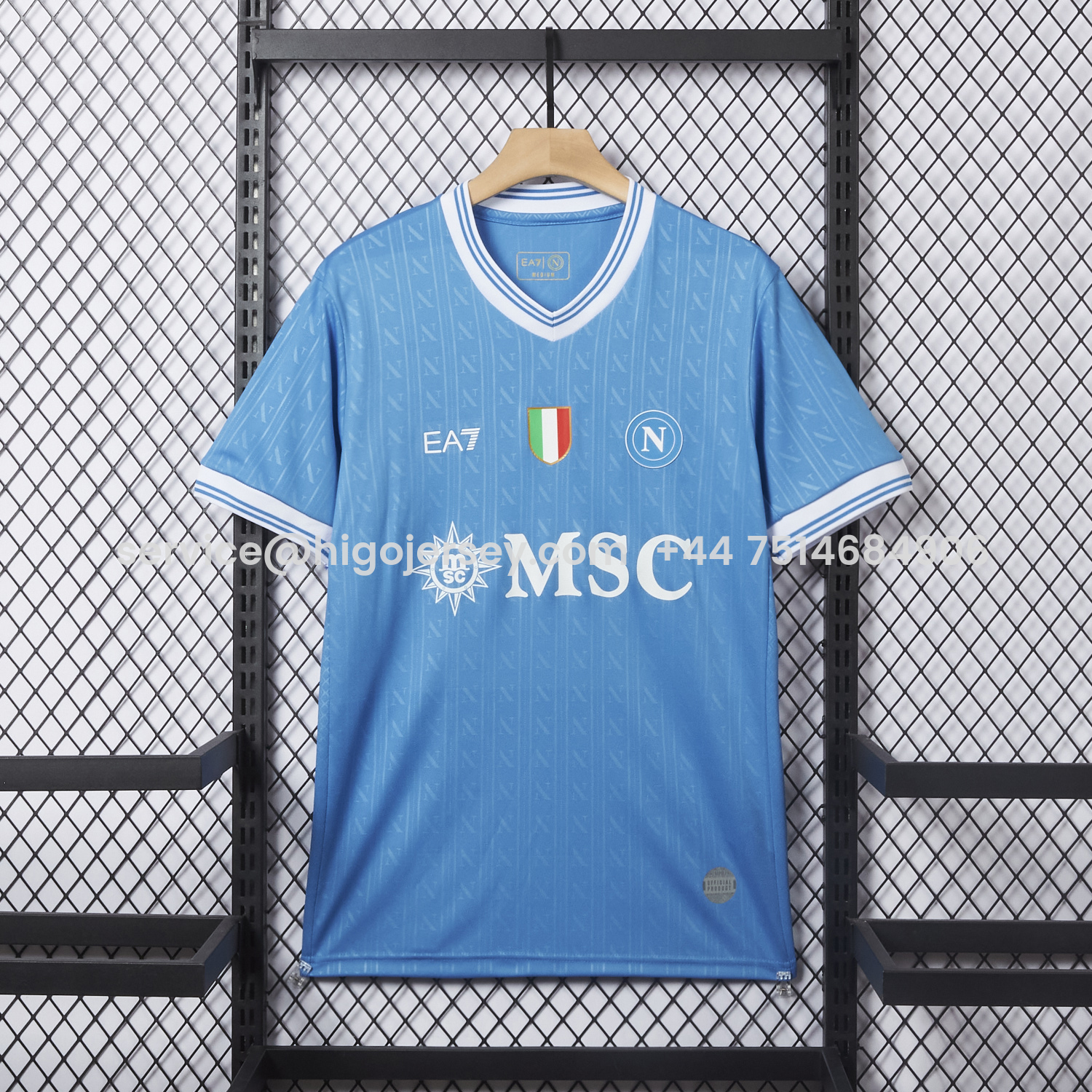 Higojerseys-Napoli 25-26 European Home Blue Jersey - Fans Version