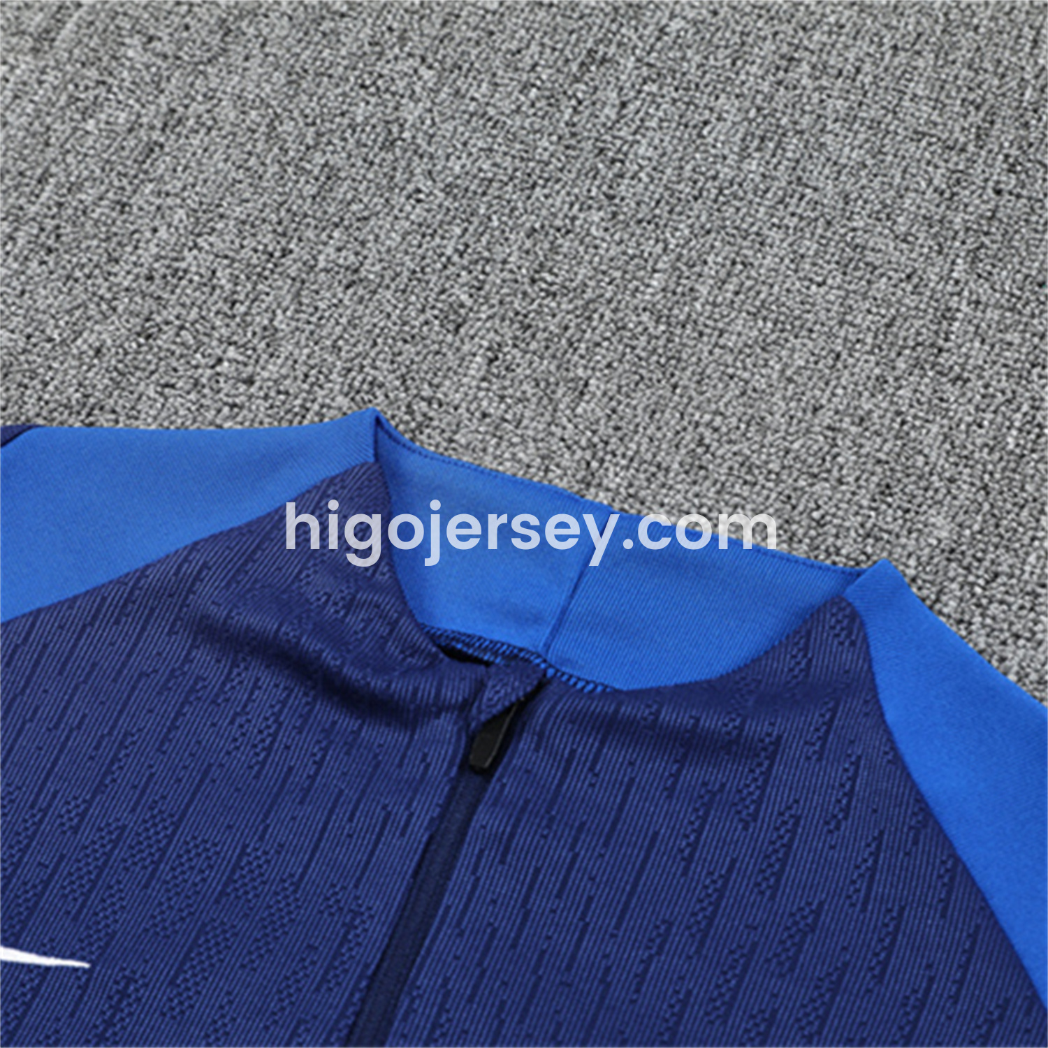 Higojerseys-Paris Saint-Germain PSG 25-26 Long Sleeves Training Set - Royal Blue Gray Sleeves Top & Royal Blue Pants