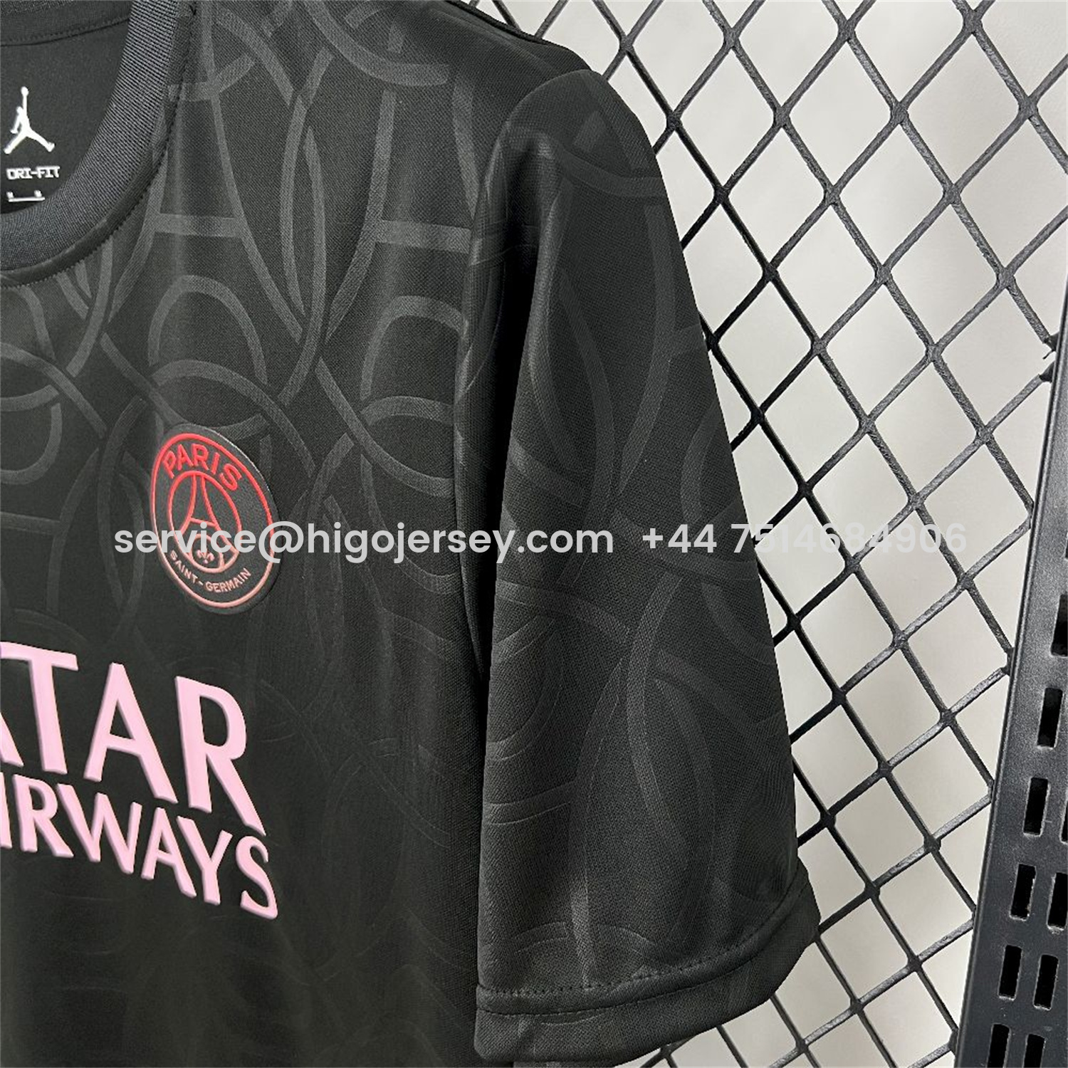 Higojerseys-Paris Saint-Germain PSG 25-26 Black JD Training Jersey - Fans Version