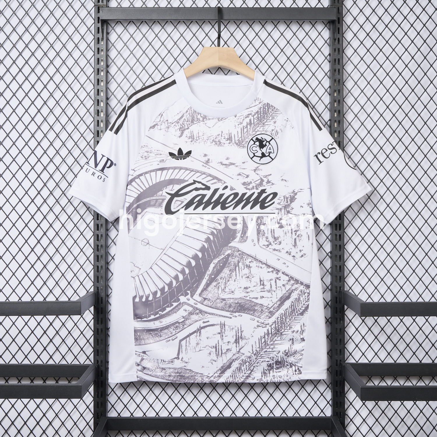 Higojerseys-Club América 25-26 White Sketch of stadium Special Edition Jersey - Fans Version
