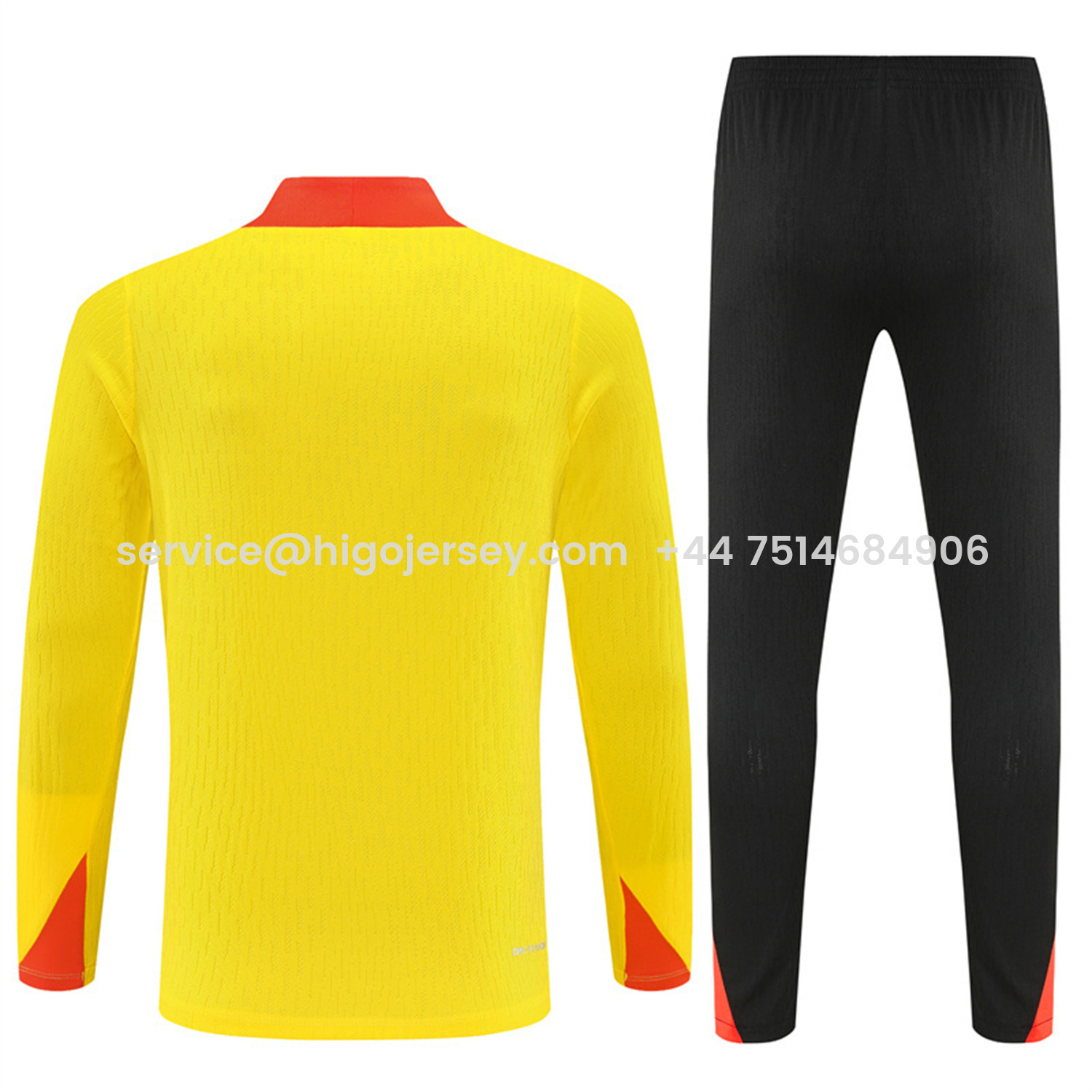Higojerseys-Brazil 25-26 Long Sleeve Training Set - Player Version - Yellow Top and Black Pants