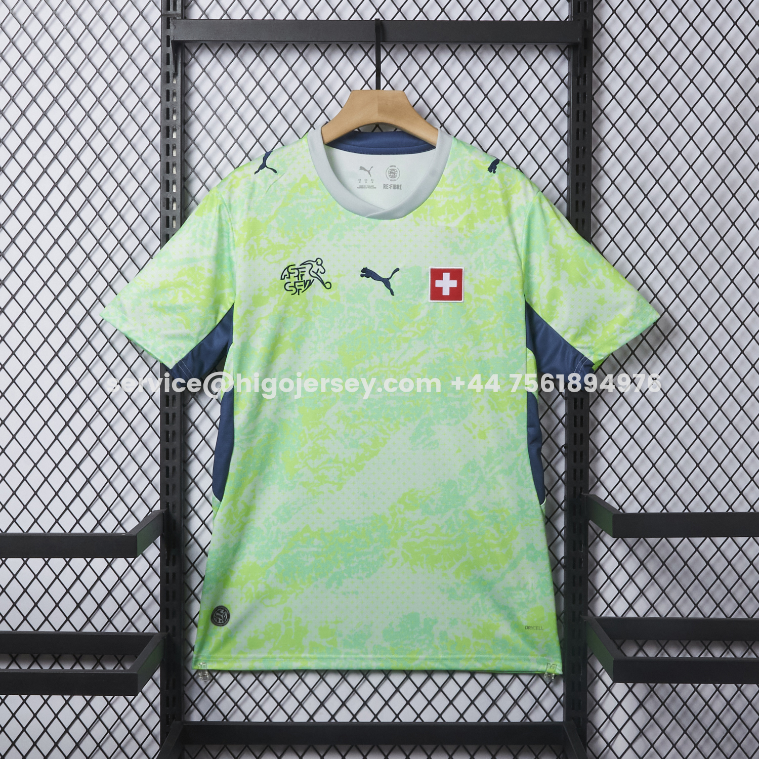 Higojerseys-Switzerland 2026 Away Green Jersey - Fans Version
