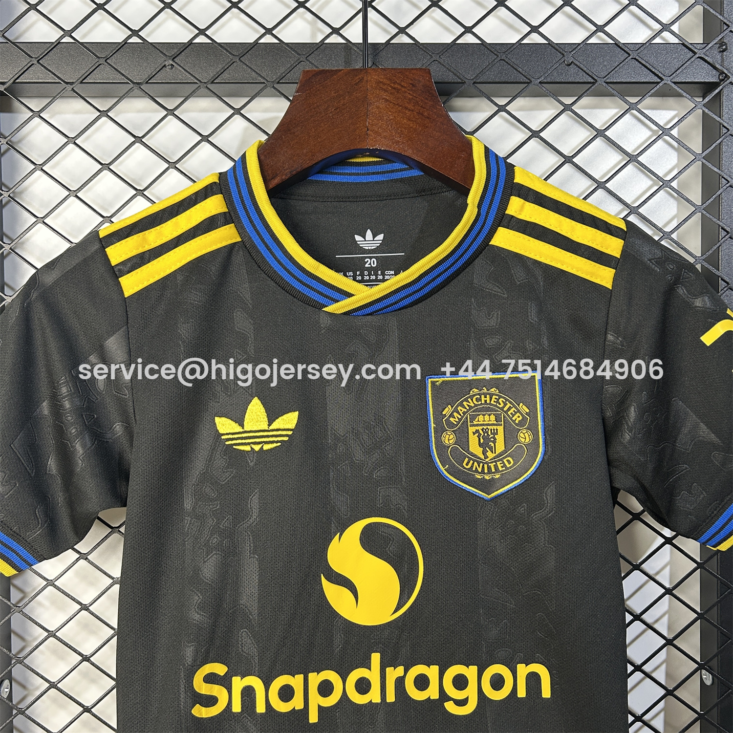 Higojerseys-Manchester United 25-26 Third Black Kids Kit