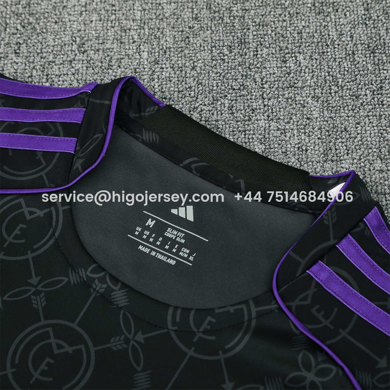 Higojerseys-Real Madrid 25-26 Vest Training Set - Blue Edge Black Vest & Black Shorts