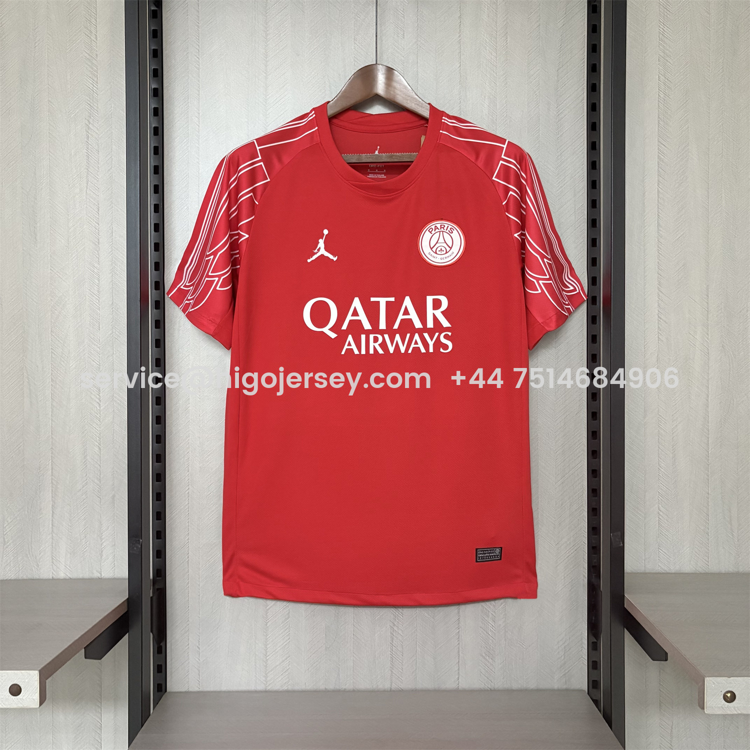 Higojerseys-Paris Saint-Germain PSG 25-26 Red Training Jersey - Fans Version