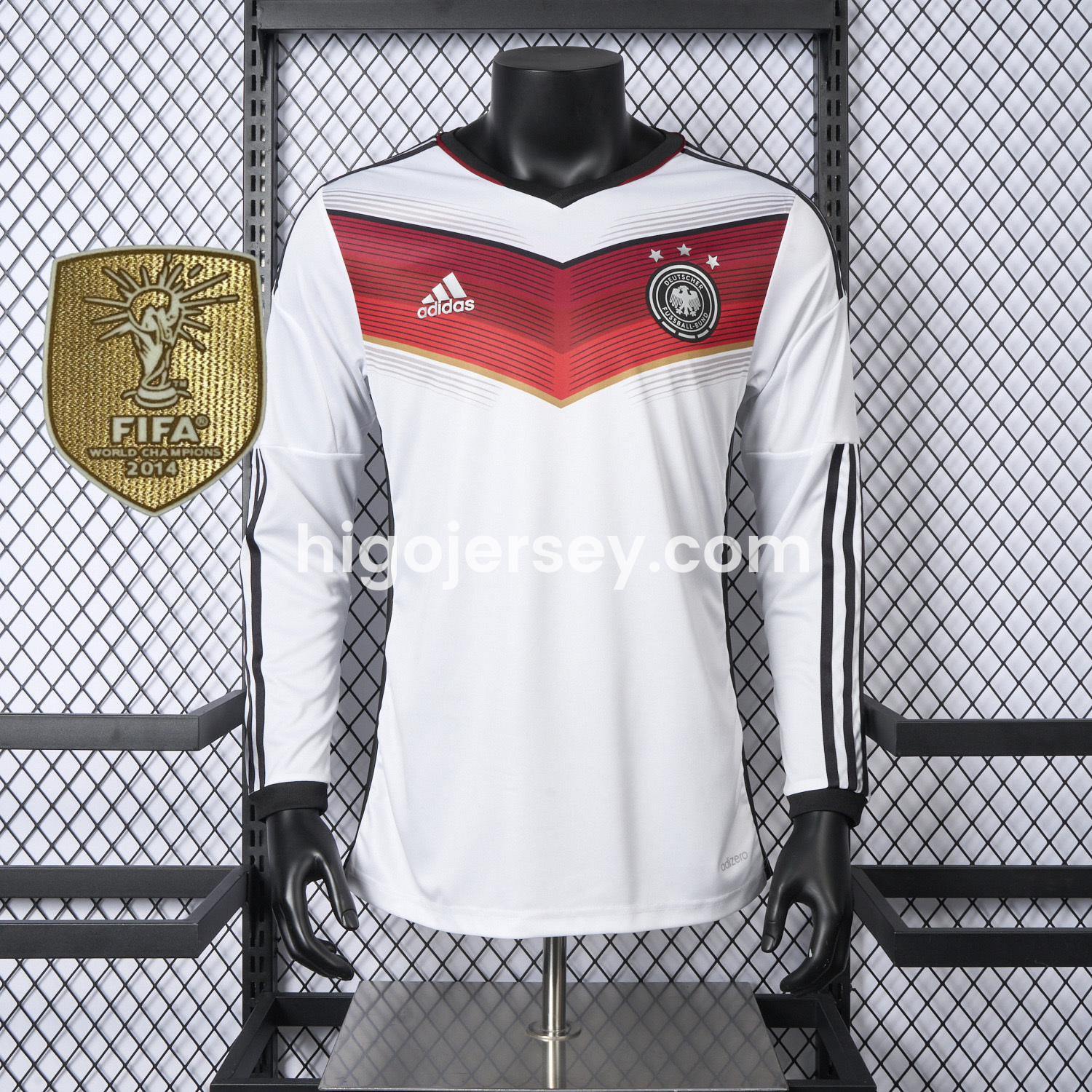 Higojerseys-Retro Germany 2014 Home Long Sleeves Jersey - Player Version