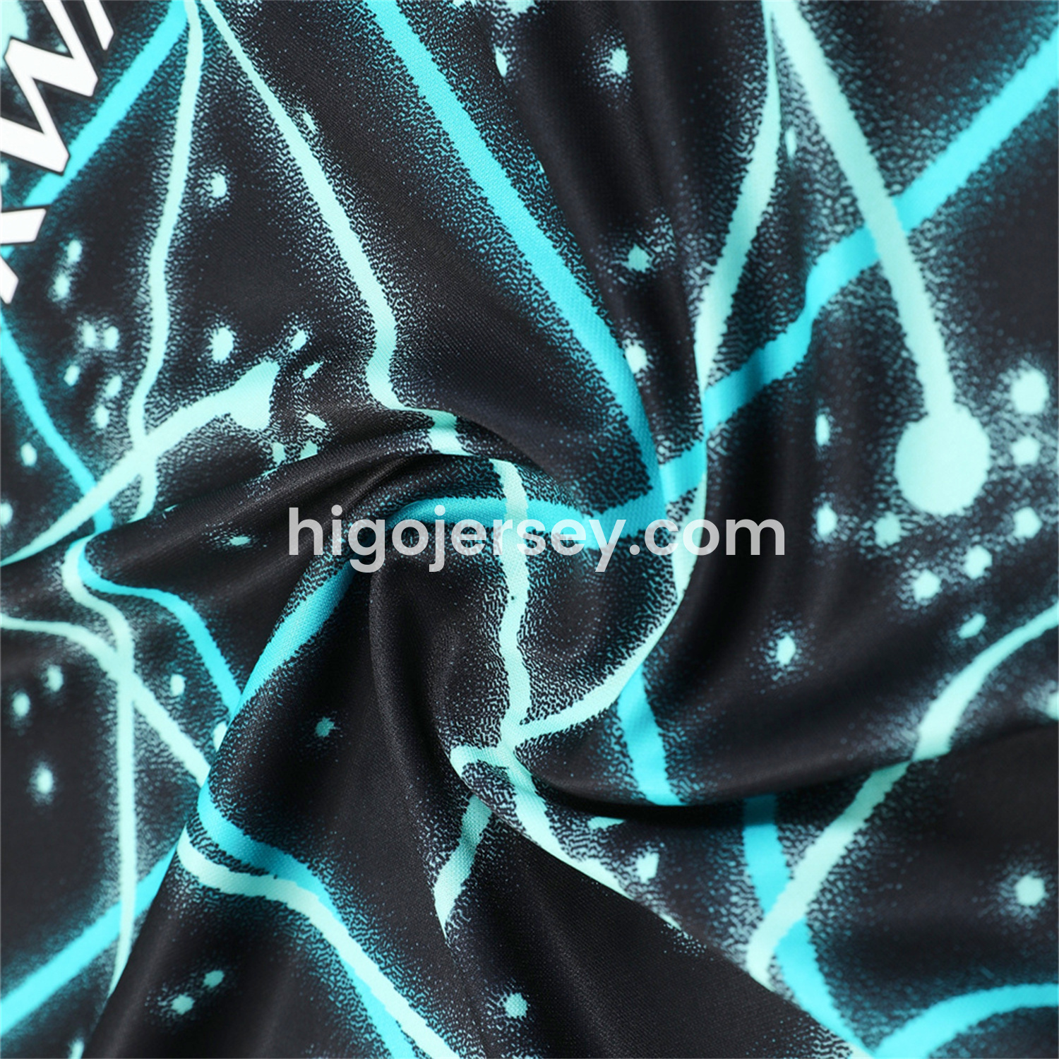 Higojerseys-Inter Milan 25-26 Vest Training Set - Blue Fluorescent Rays Black Vest & Black Shorts