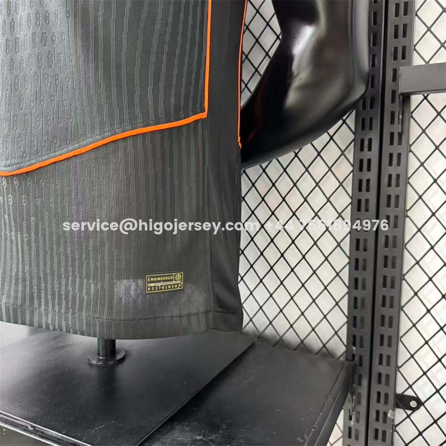 Higojerseys-Corinthians 25-26 Third Orange Lines Black Jersey - Player Version