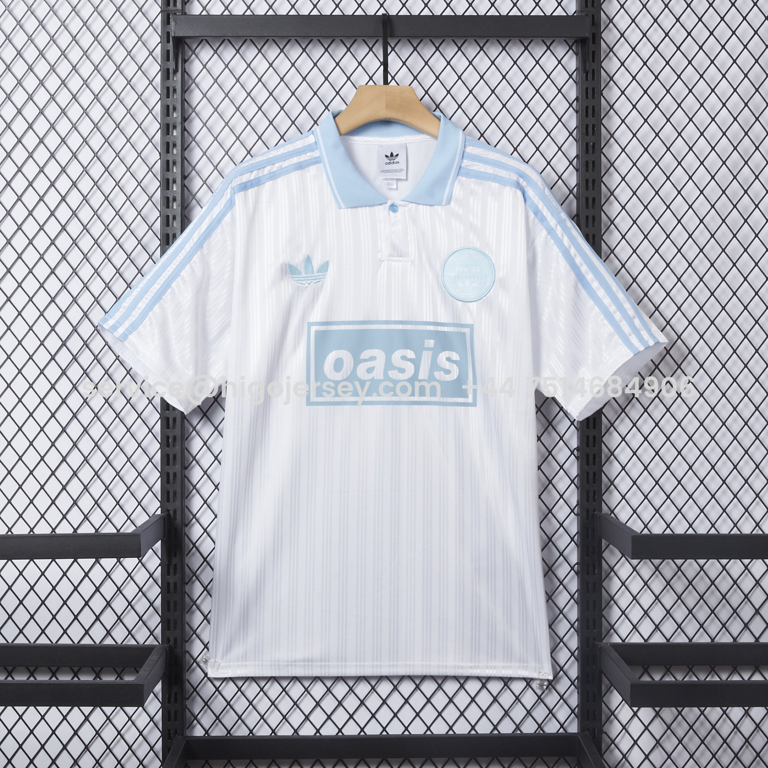 Higojerseys-Bohemian 25-26 Oasis Originals Tour White And Sky Blue Jersey With Number 25 - Fans Version