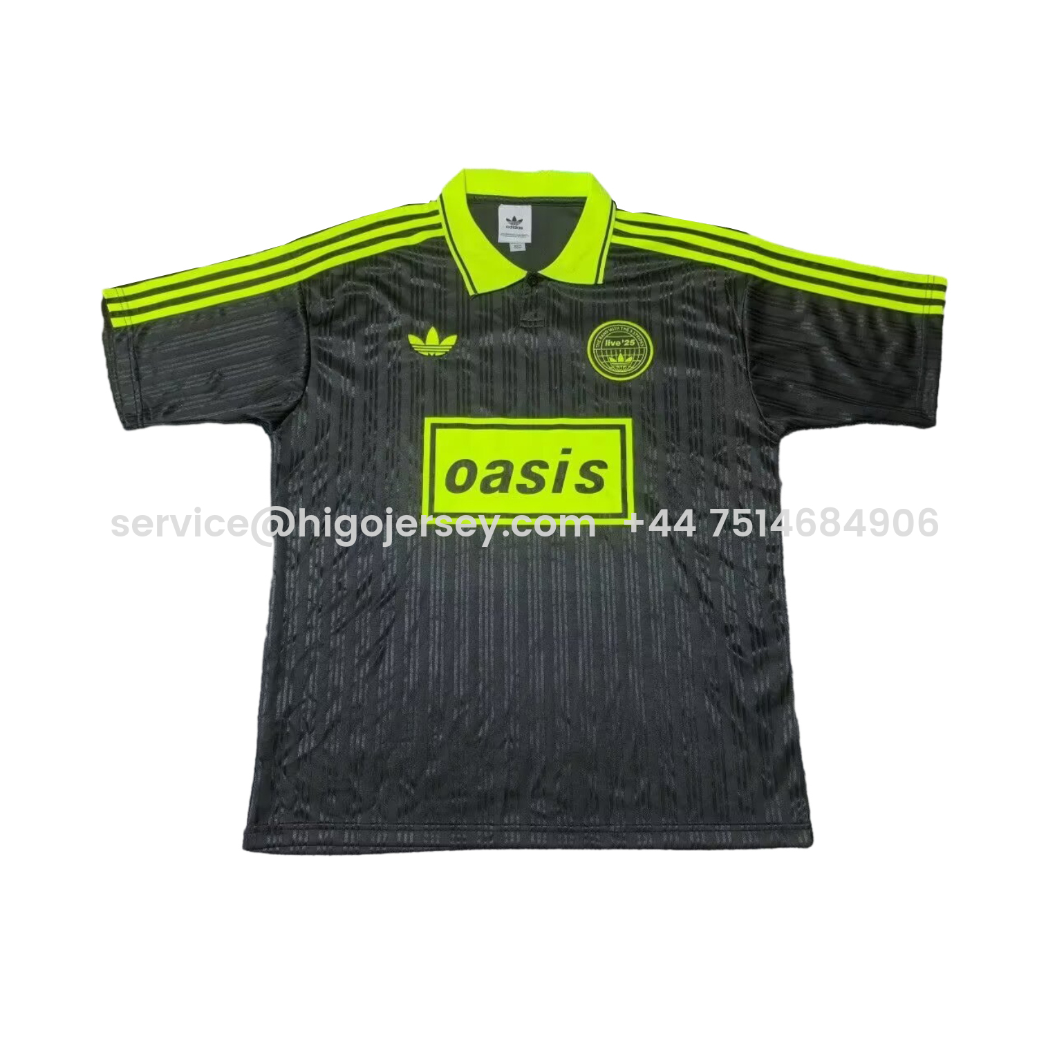 Higojerseys-Bohemian 25-26 Oasis Originals Tour Black And Green Jersey With Number 25 - Fans Version