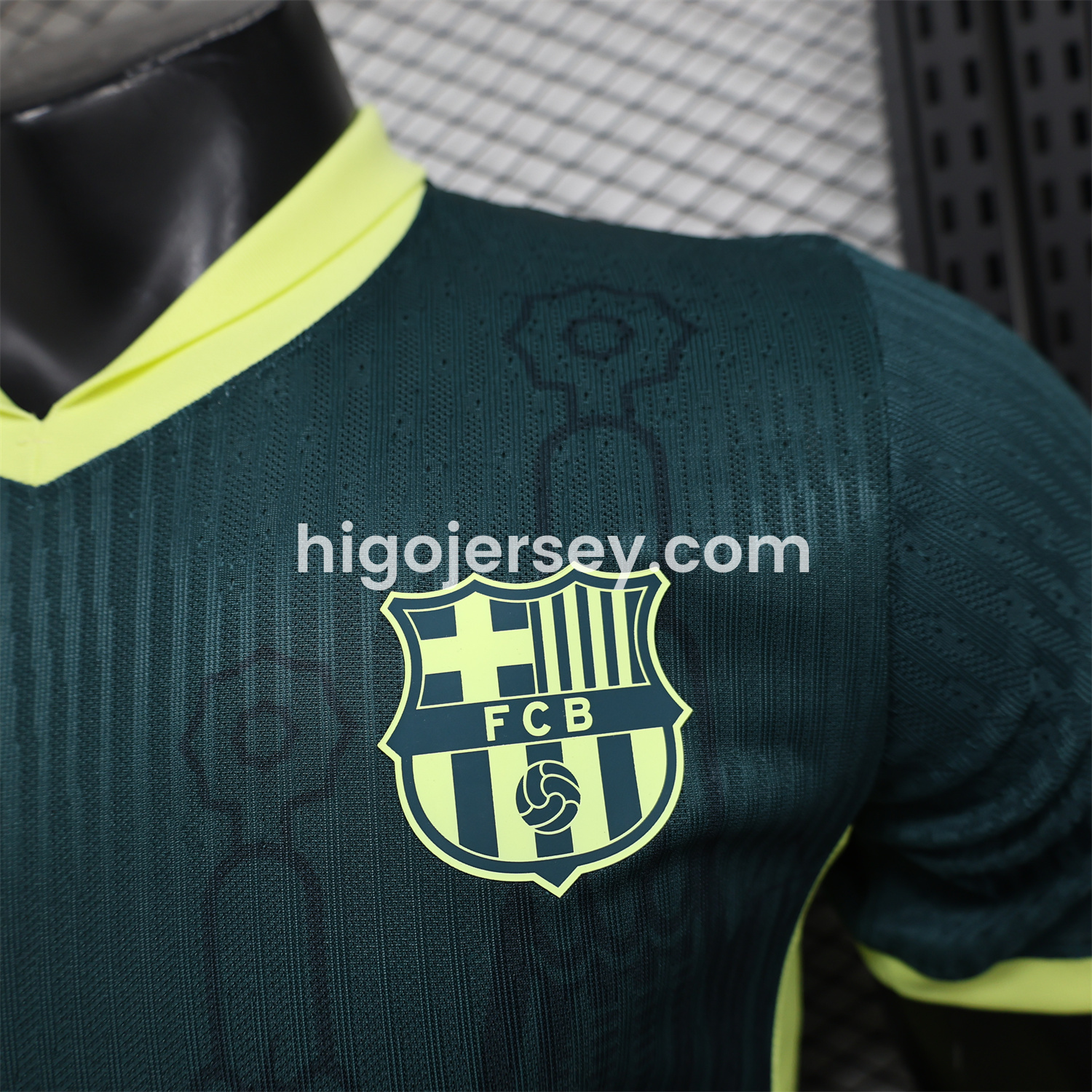 Higojerseys-Barcelona 25-26 Green & Yellow Special Edition Jersey - Player Version