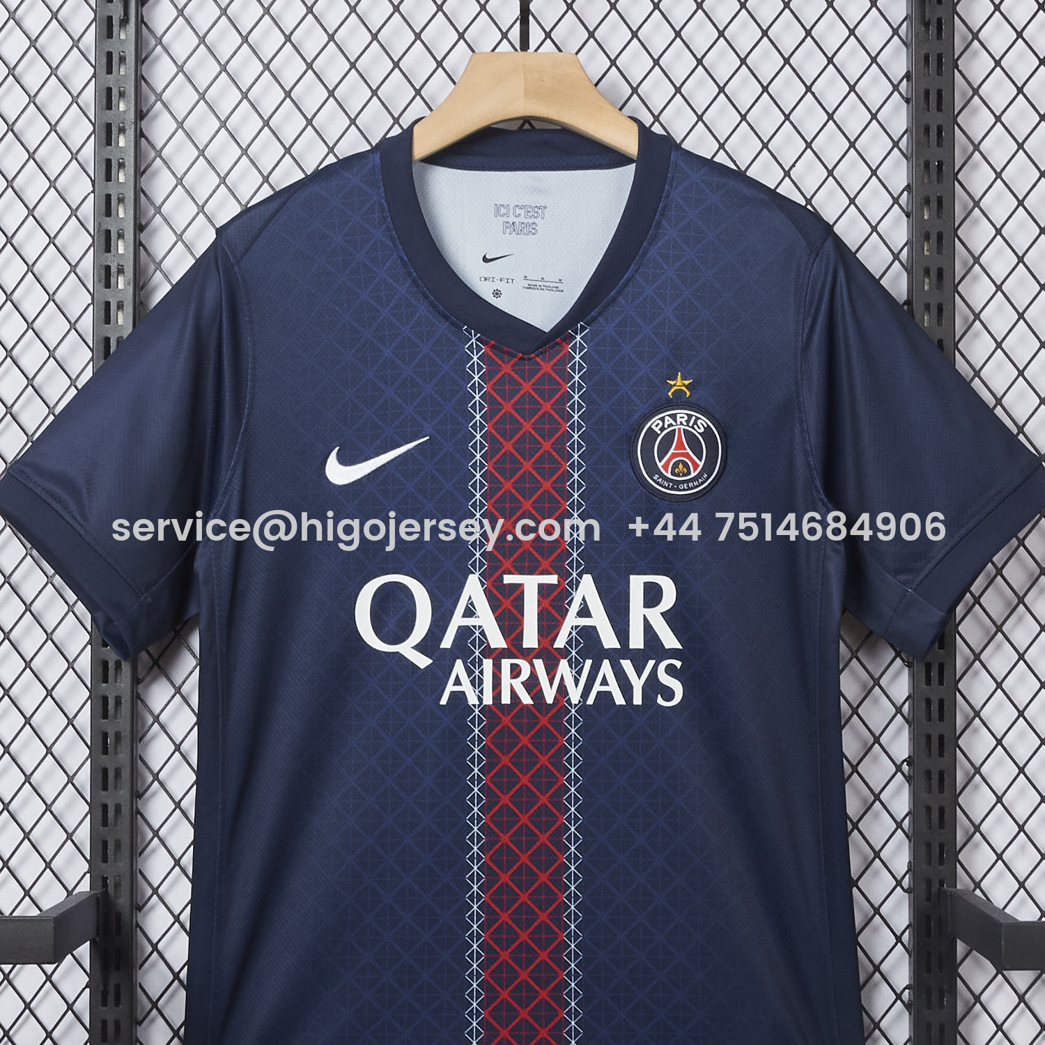 Higojerseys-Paris Saint-Germain PSG 2025 Champions League Eiffel Tower Star Jersey - Fans Version