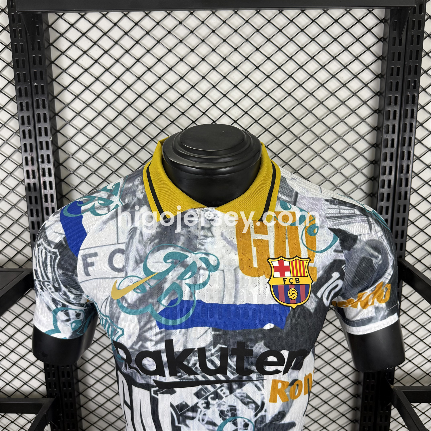 Higojerseys-Barcelona 25-26 Ronaldinho Photo Collage Style POLO Colorful Special Jersey - Player Version