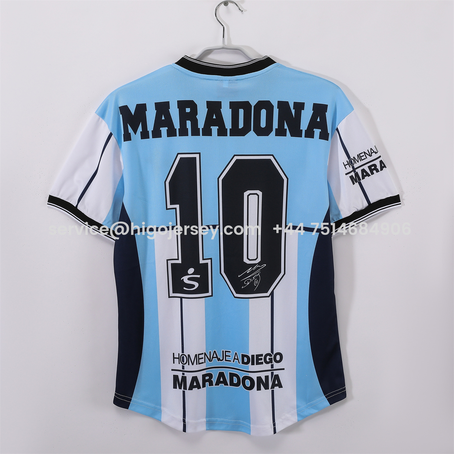 Higojerseys-Retro Argentina 2001 Home Maradona Commemorative Jersey