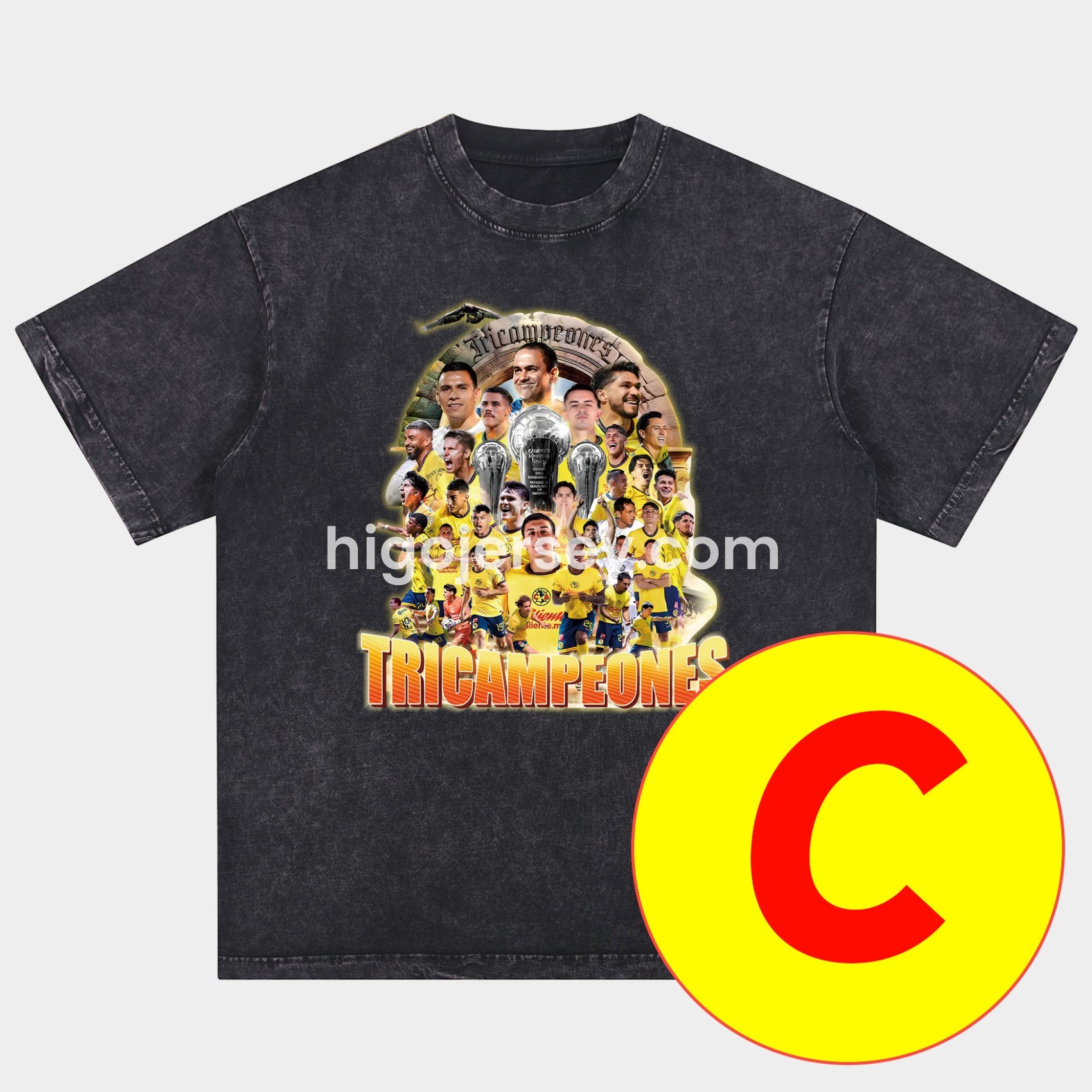 Higojerseys-Club América Triple Championship Oversized Washed T-Shirt