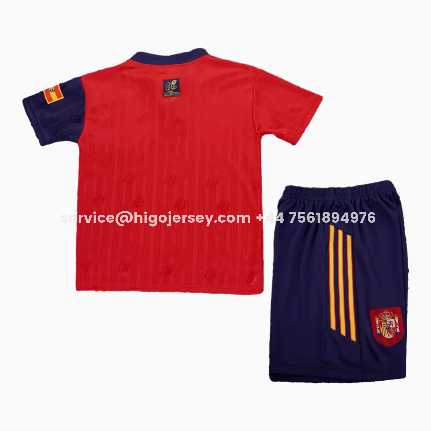 Higojerseys-Retro Spain 1996 Home Kids Kit