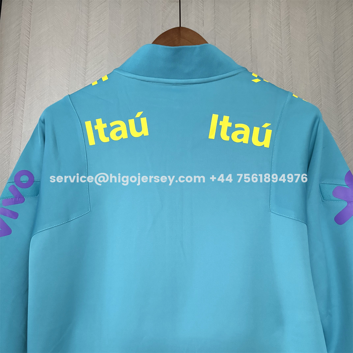 Higojerseys-Retro Brazil 2022 Pre-Match Cyan Unsponsored Windbreaker
