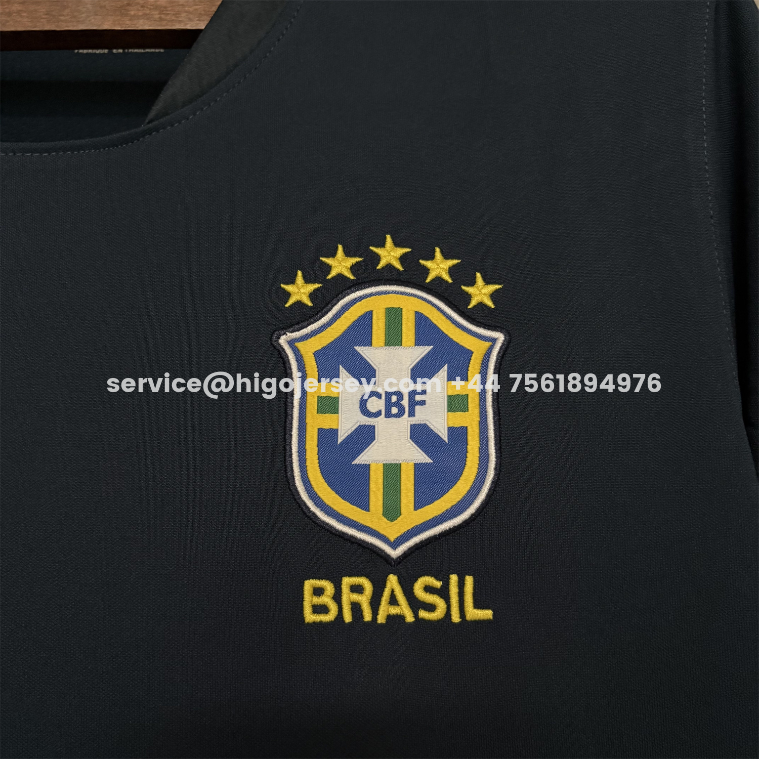 Higojerseys-Brazil 2026 Dark Blue Training Jersey - Fans Version
