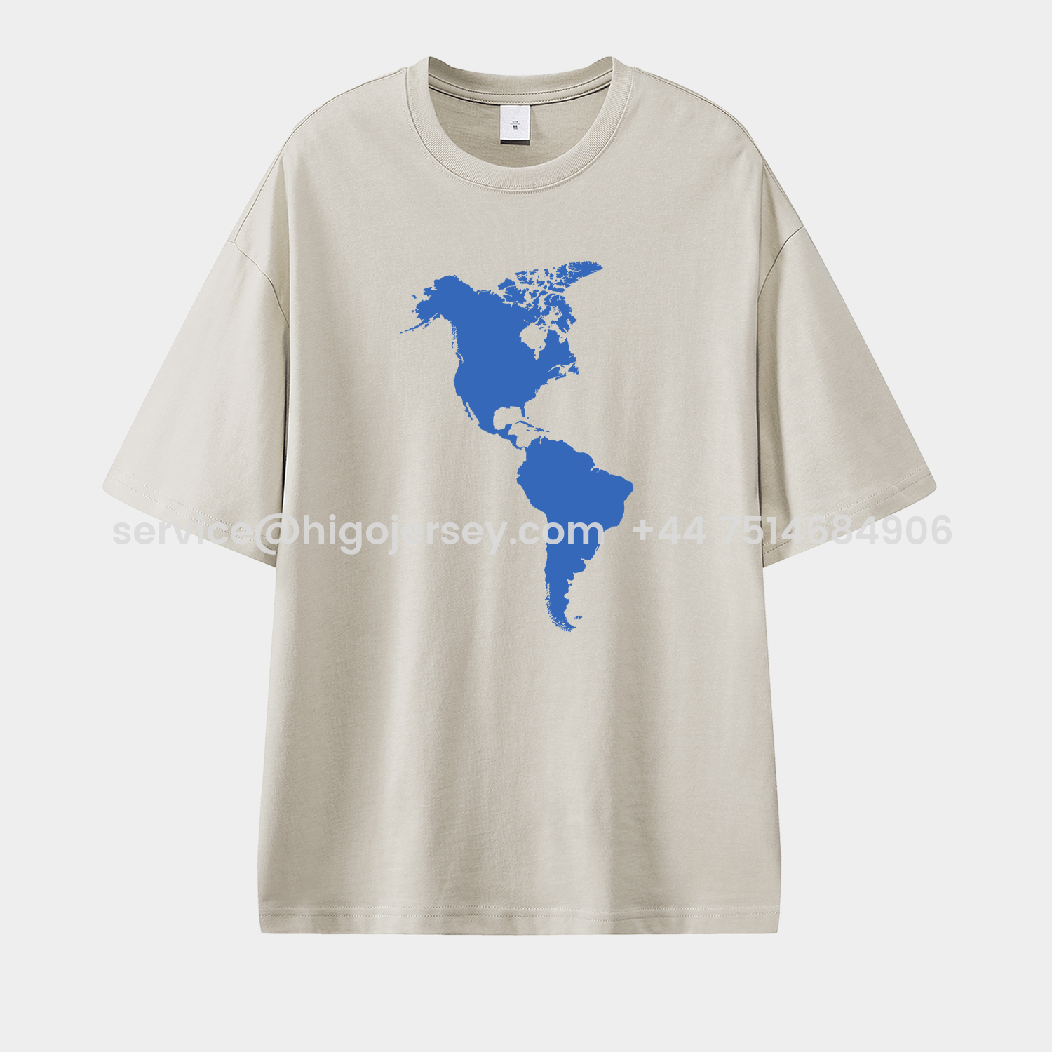 Higojerseys-Club América Map Of The American Continent Unisex Pure Cotton T-shirt