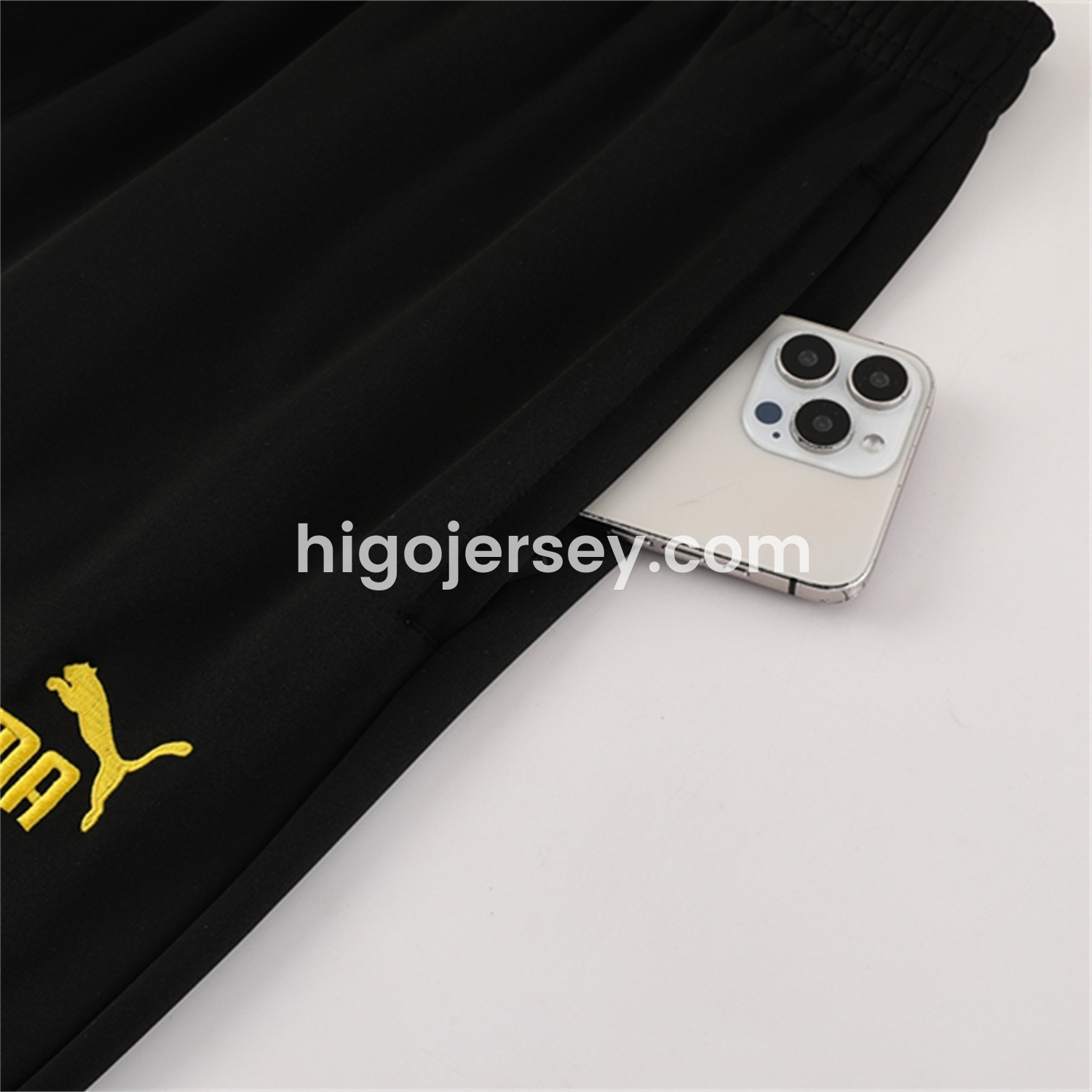 Higojerseys-Dortmund 25-26 Jacket Training Tracksuit - Black top & Black Pants