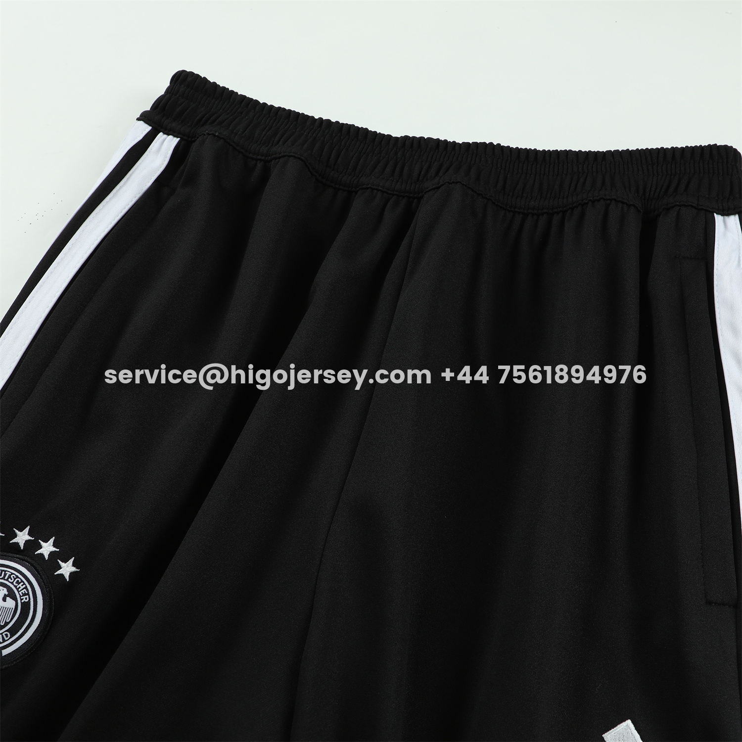 Higojerseys-Germany 2026 Kids Long Sleeve Training Set - Black Top & Pants