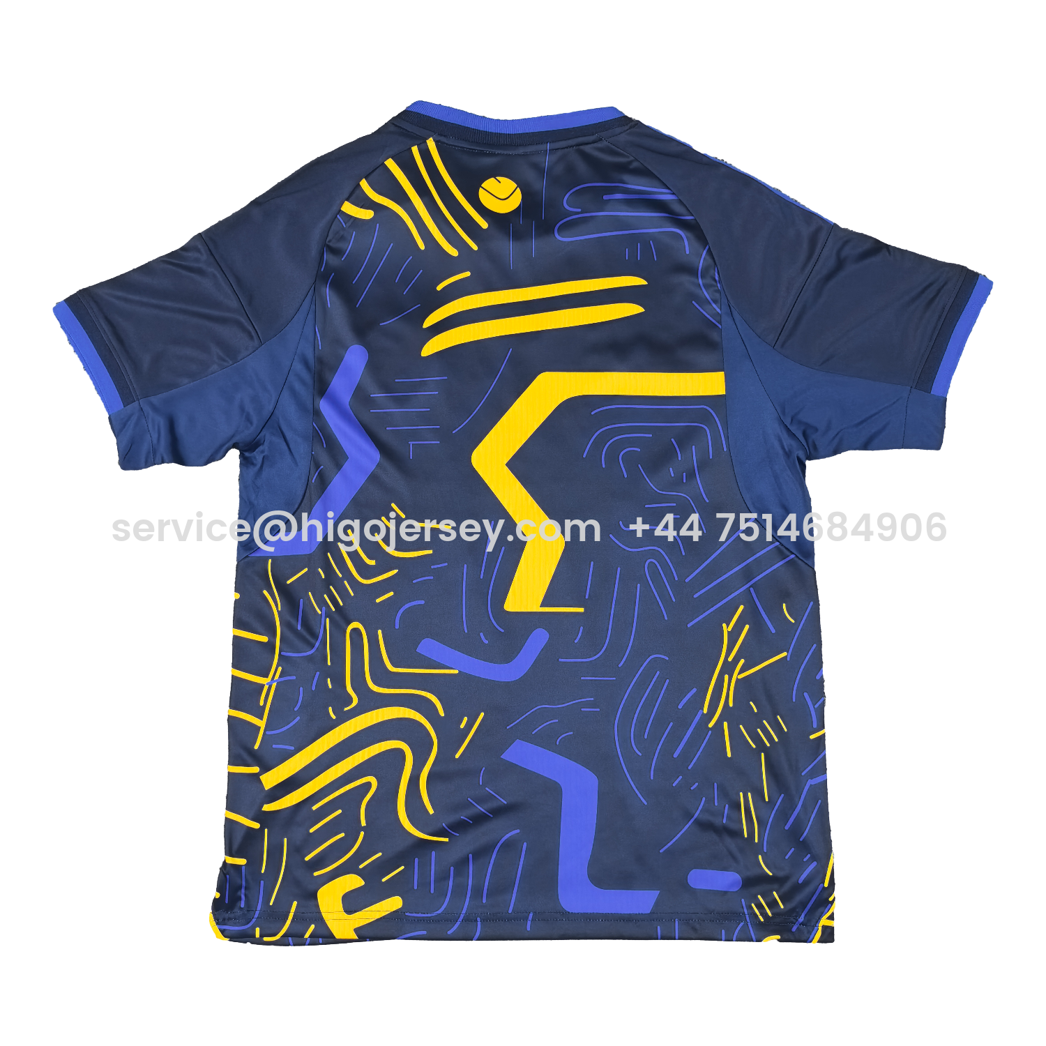Higojerseys-Leeds United 25-26 Yellow Stripes Blue Special Jersey - Fans Version