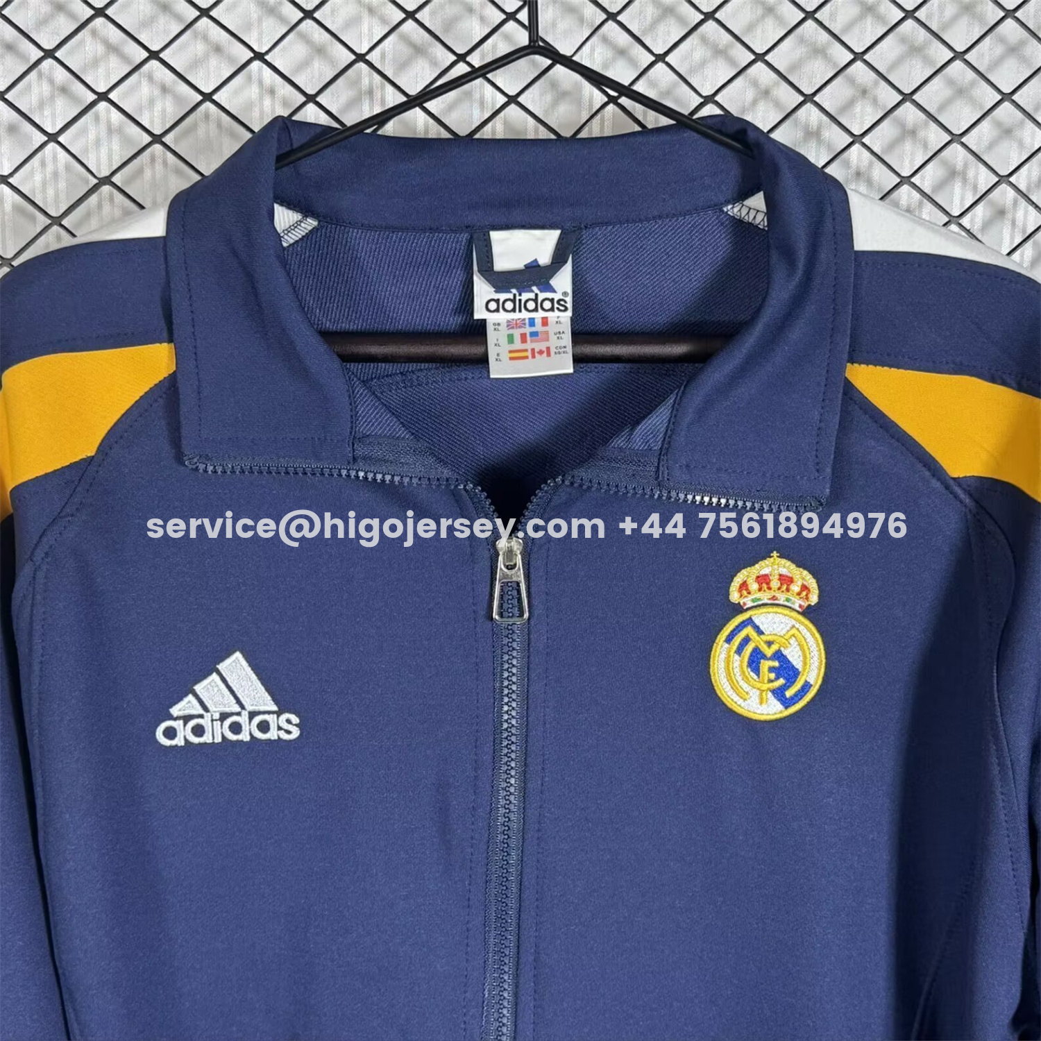Higojerseys-Real Madrid 25-26 Windbreaker Jacket - Blue And Yellow