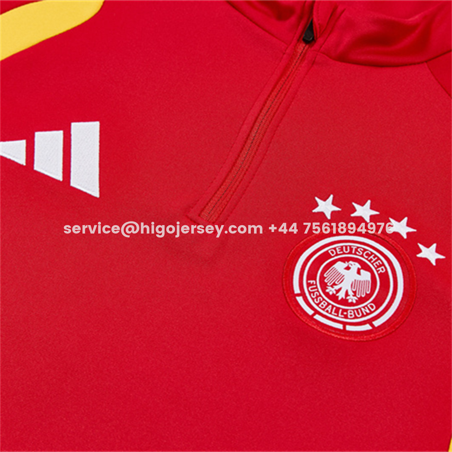 Higojerseys-Germany 2026 Long Sleeve Training Set - Red Top & Pants