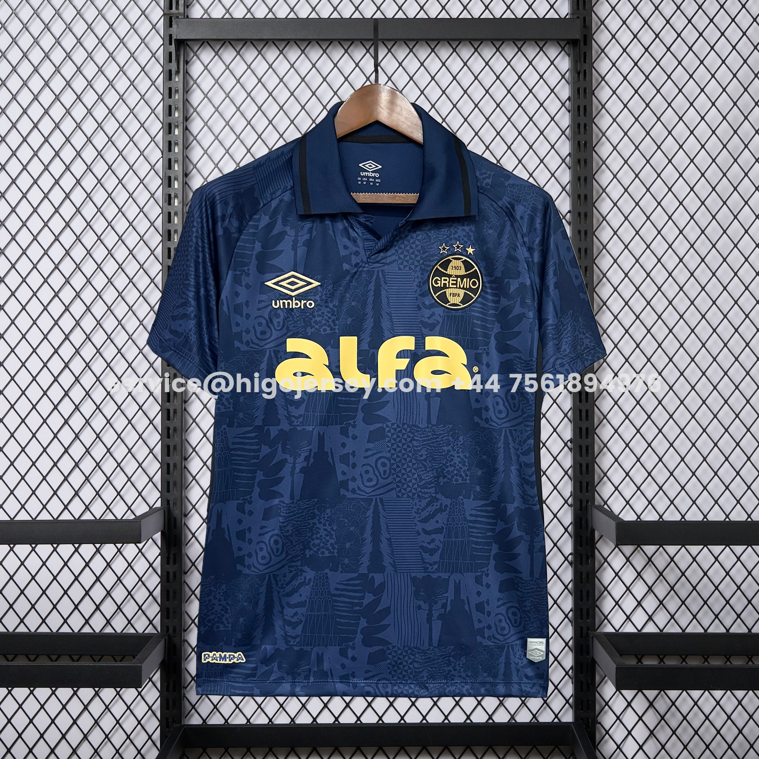 Higojerseys-Gremio 25-26 Third Dark Blue Jersey - Fans Version