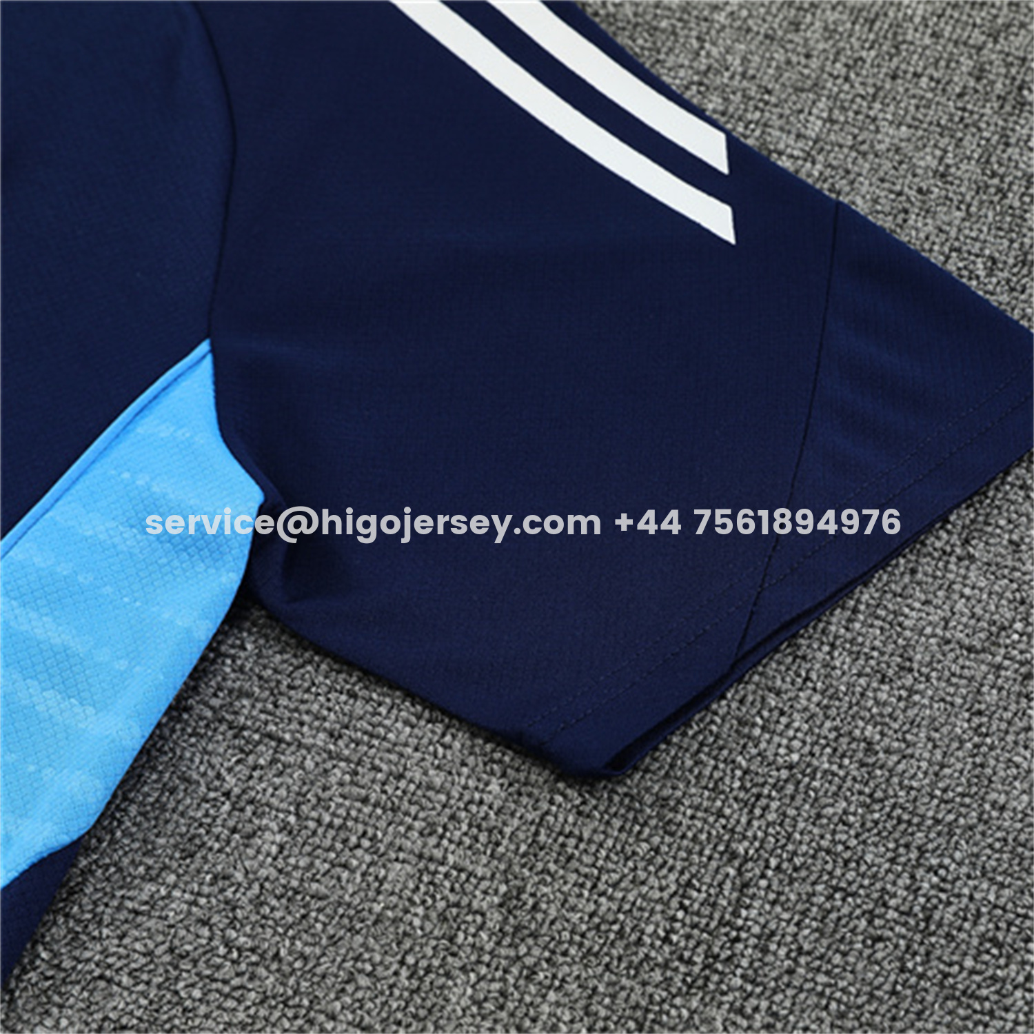 Higojerseys-Real Madrid 25-26 Short-Sleeve Training Set - Royal Blue Top & Royal Blue Shorts