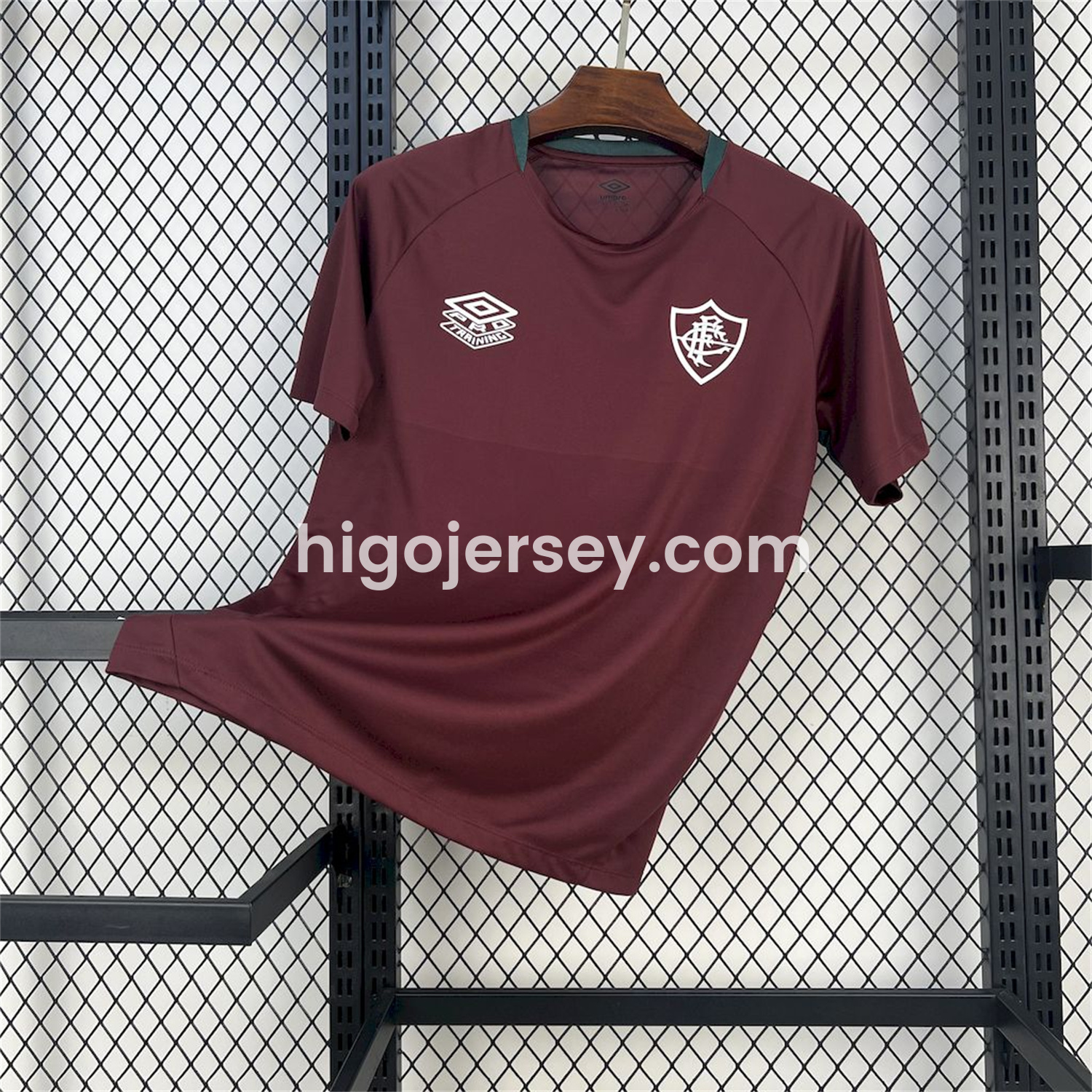Higojerseys-Fluminense 25-26 Deep Red Training Jersey - Fans Version