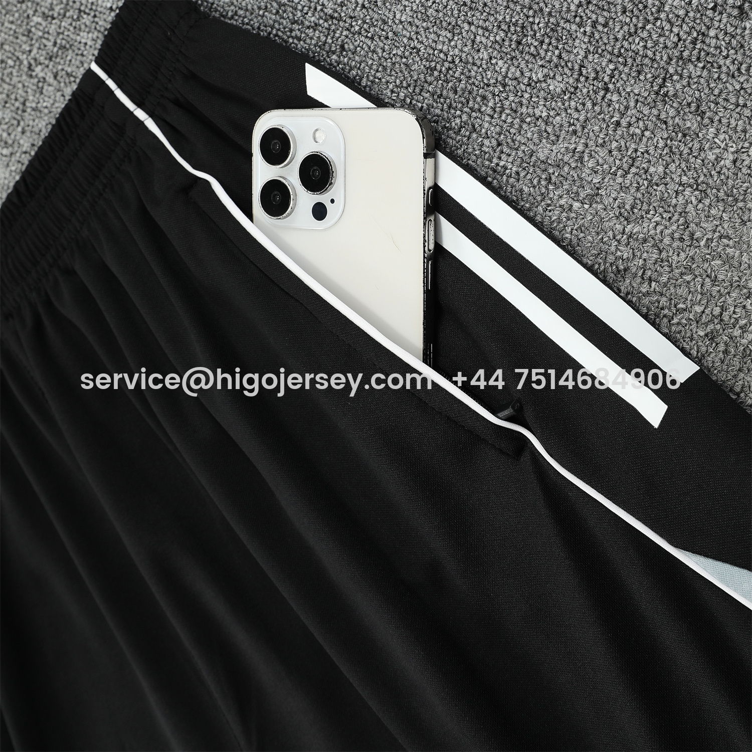 Higojerseys-Real Madrid 25-26 Short-Sleeve Training Set - Grey Arrow Pattern Top & Black Shorts