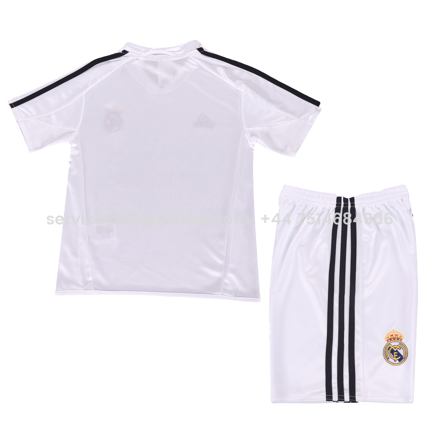 Higojerseys-Retro Real Madrid 04-05 Home Kids Kit