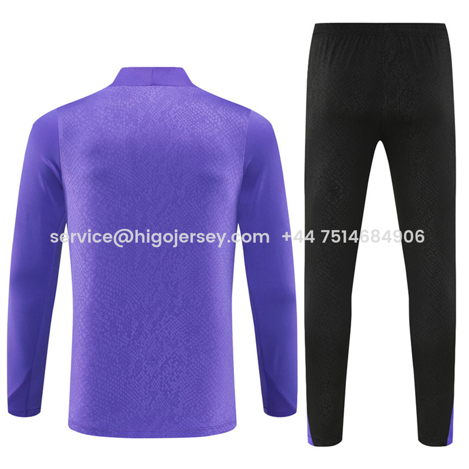 Higojerseys-Barcelona 25-26 X KB Long Sleeve Training Set - Purple Top & Black Pants