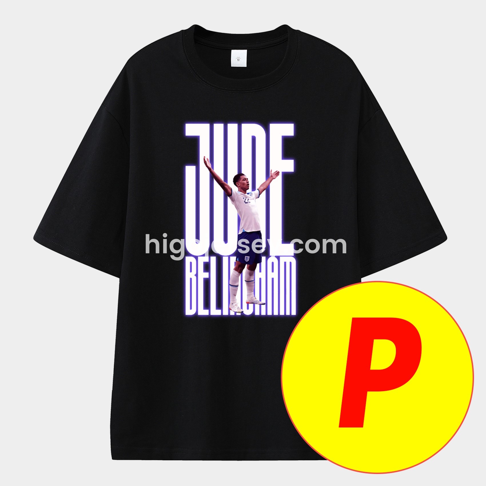 Higojerseys-Bellingham Real Madrid England Unisex Pure Cotton T-shirt