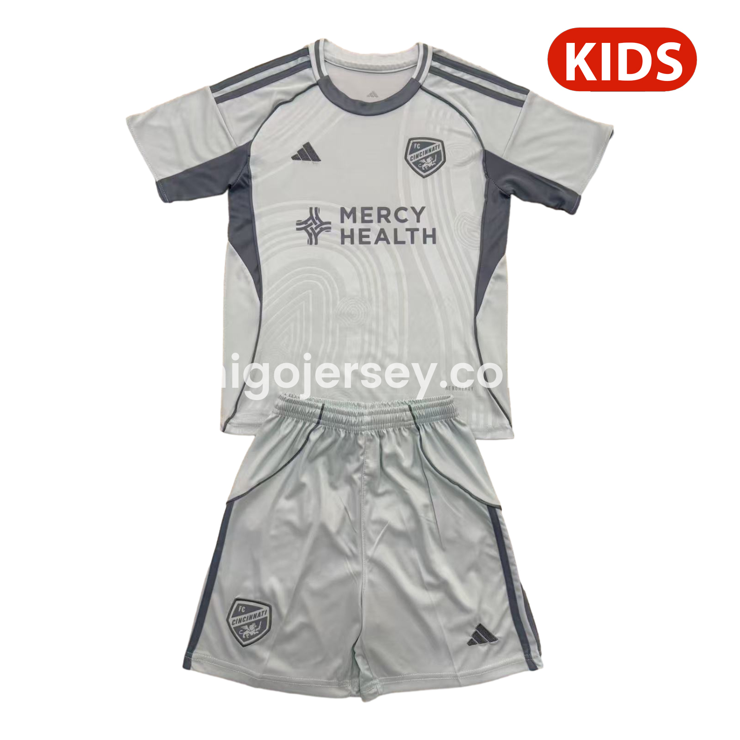 Higojerseys-Cincinnati 25-26 Light Yellow Pre-Match Training Kids Kit