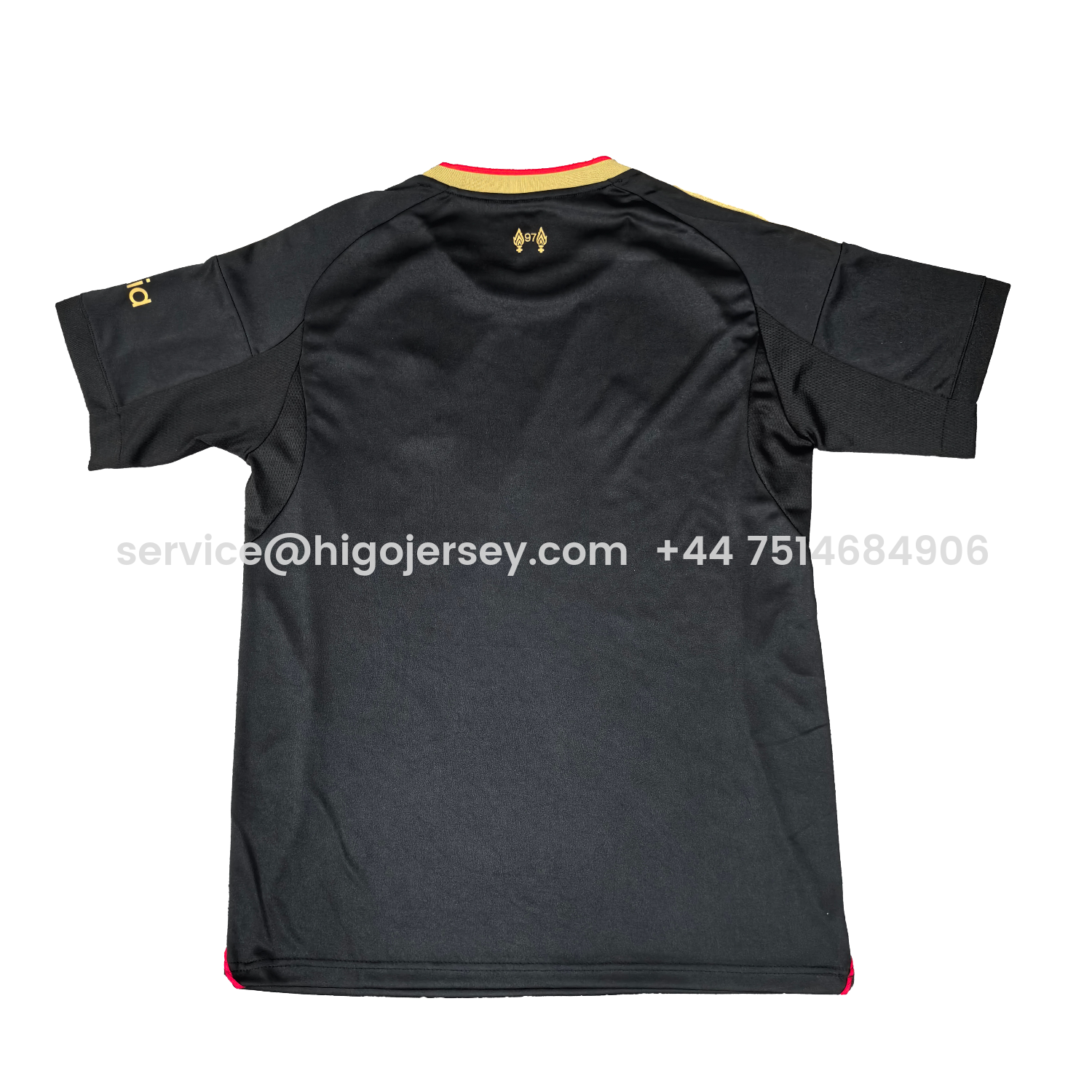 Higojerseys-Liver.pool 25-26 Black Gold Special Jersey with Red Lines - Fans Version
