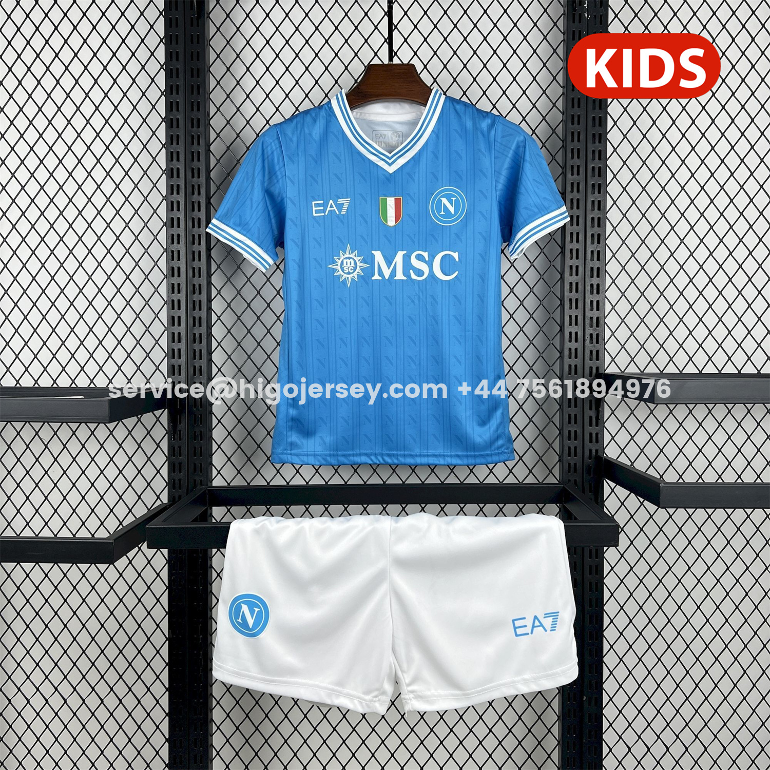 Higojerseys-Napoli 25-26 Home Kids Kit