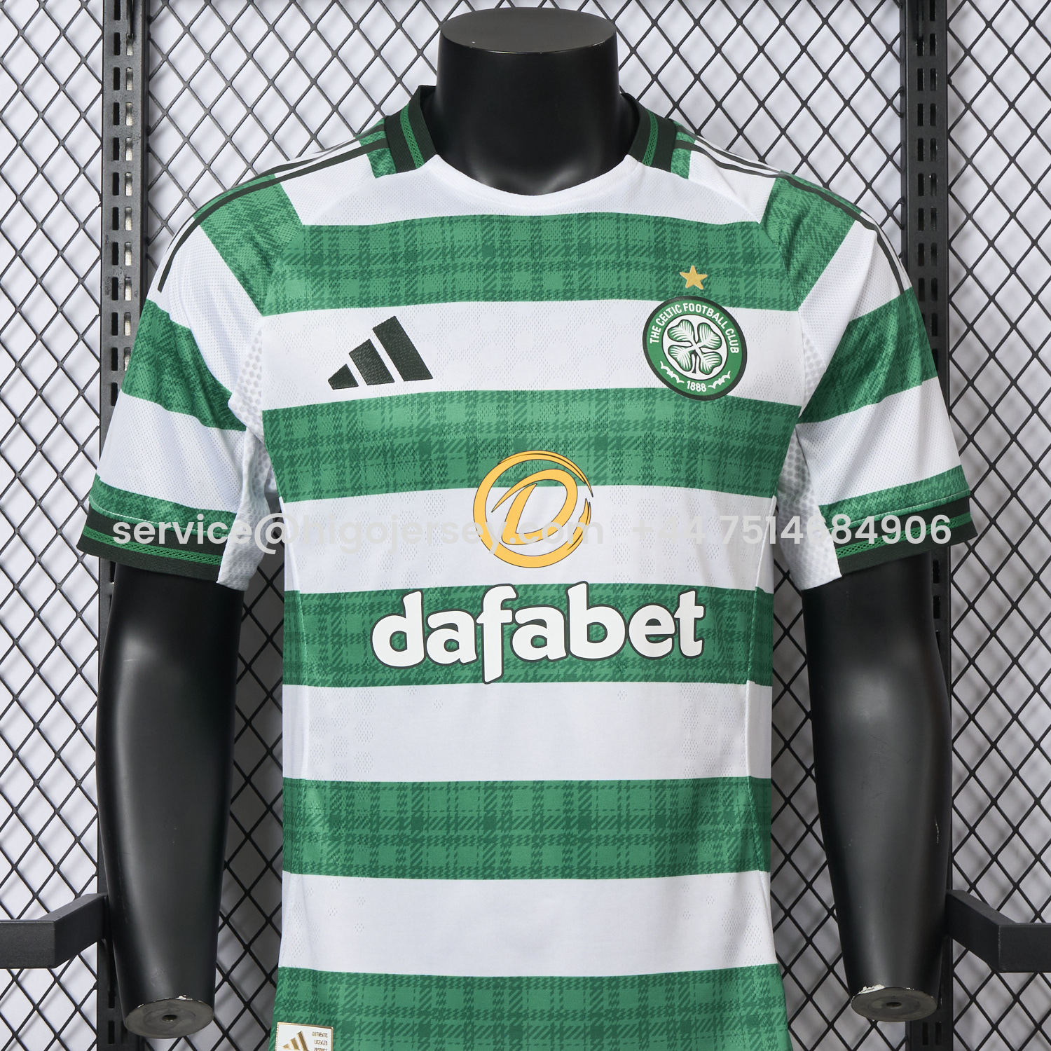 Higojerseys-Celtic 25-26 Home Green White Stripes Jersey - Player Version