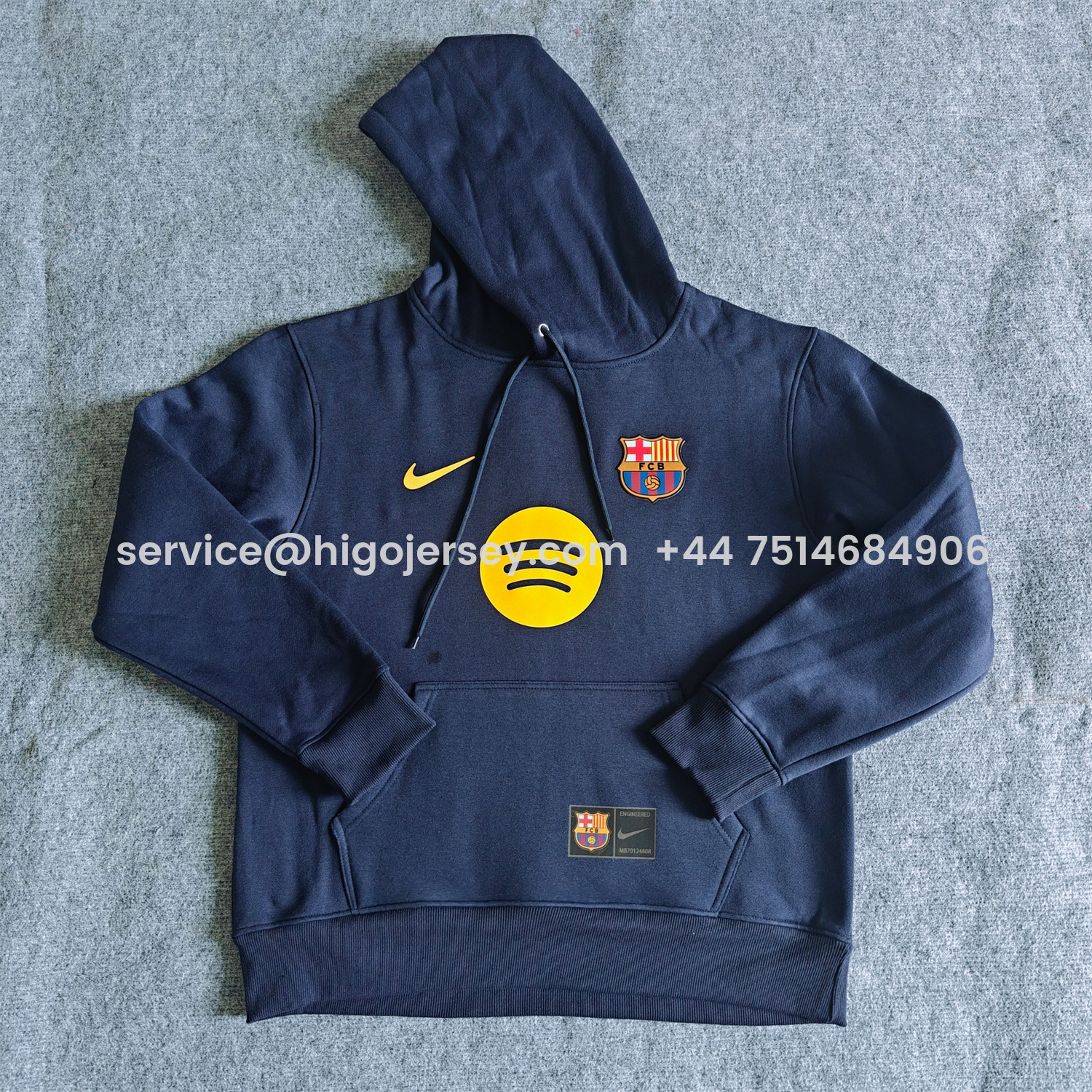 Higojerseys-Barcelona 25-26 Big Logo Unisex Pullover Hoodie