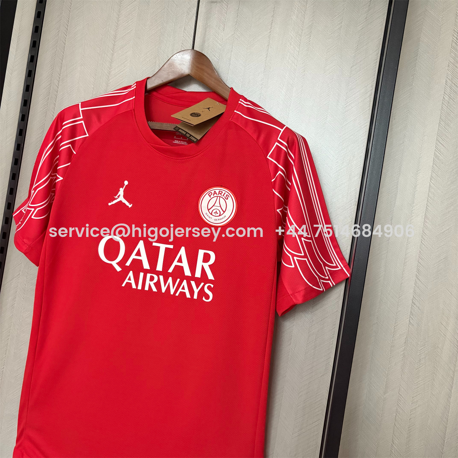 Higojerseys-Paris Saint-Germain PSG 25-26 Red Training Jersey - Fans Version