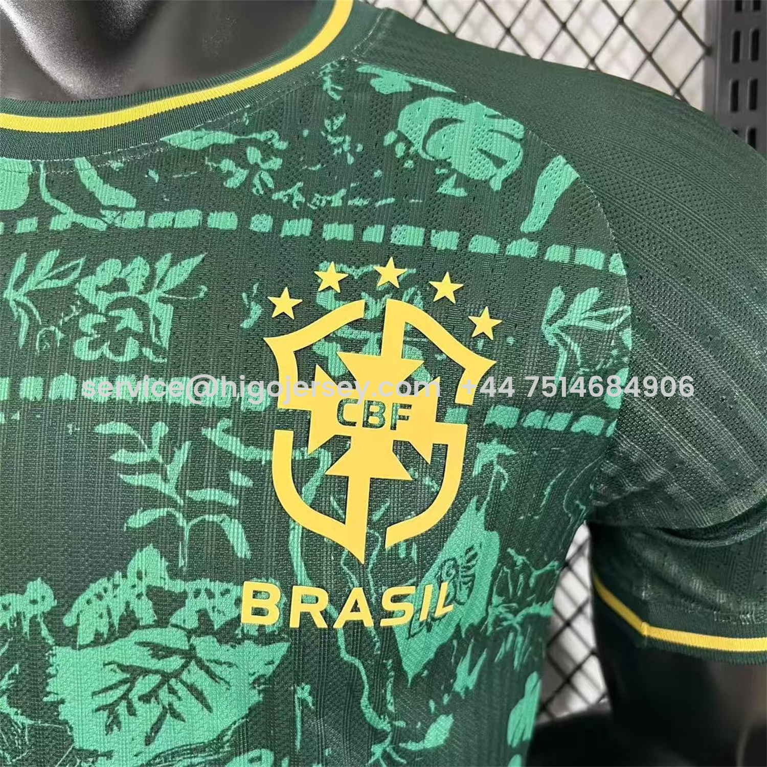 Higojerseys-Brazil 25-26 Green Leaves Jersey - Player Version