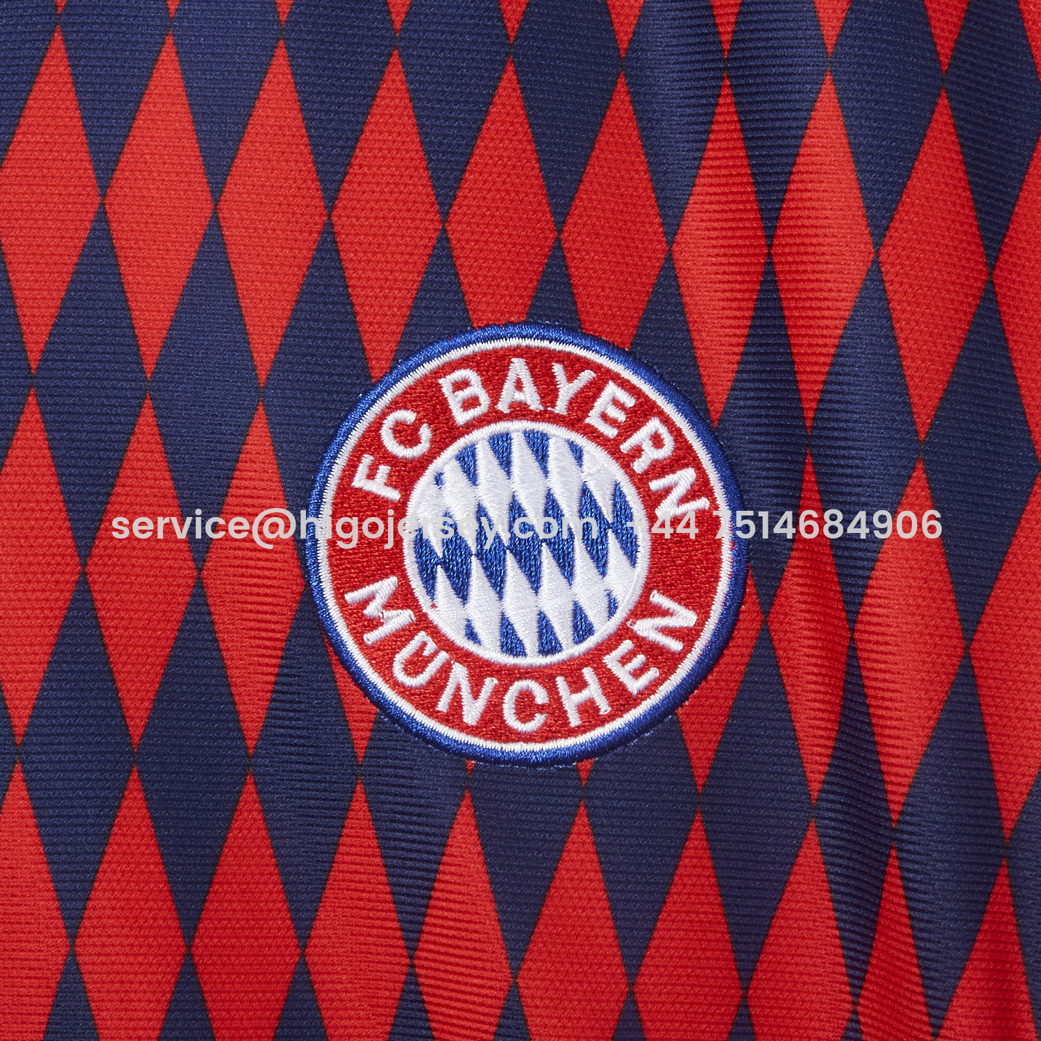Higojerseys-Bayern Munich 25-26 Trefoil Retro Style Red And Deep Blue Jersey - Fans Version