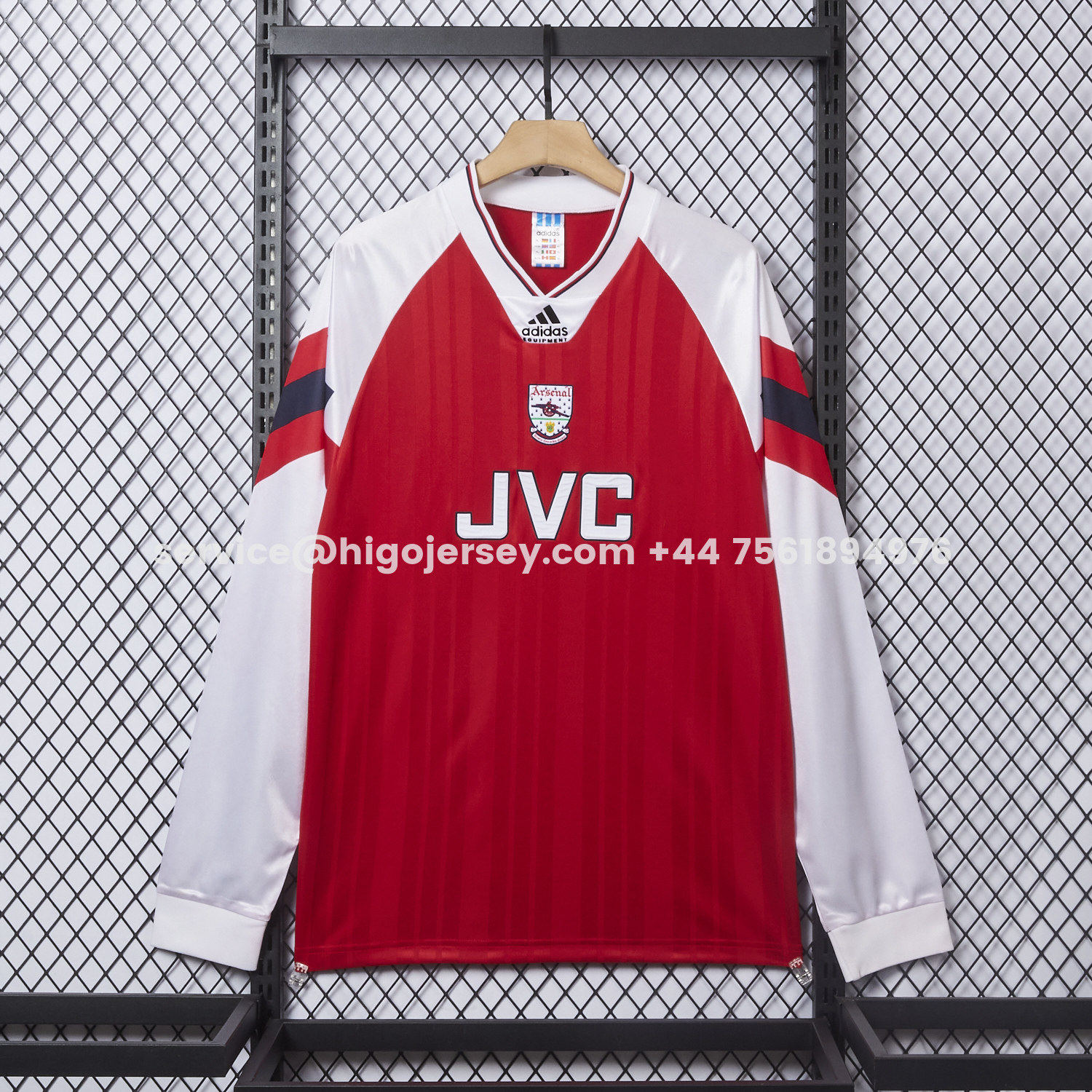 Higojerseys-Retro Arsenal 92-94 Home Long Sleeves Jersey