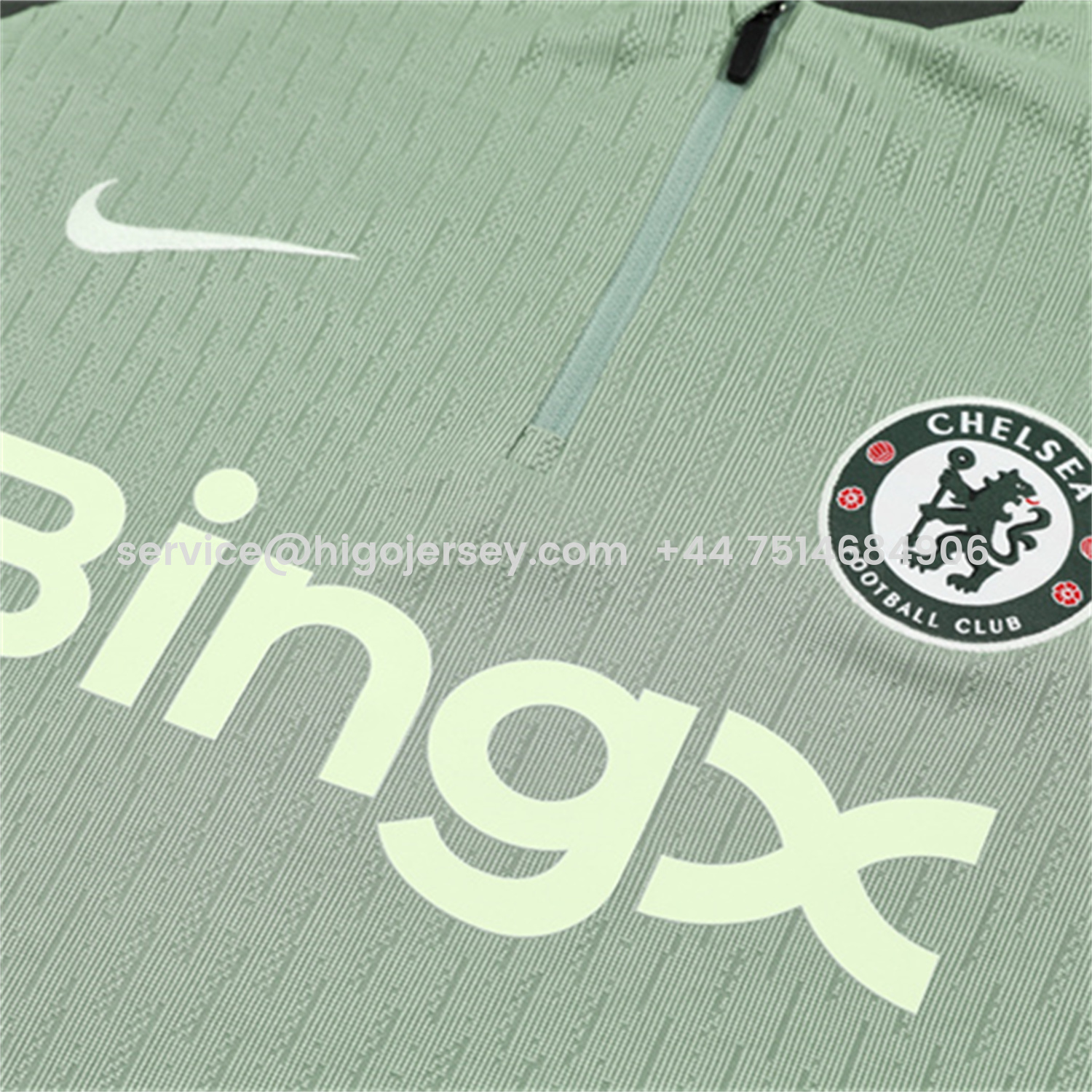 Higojerseys-C.H.E.L.S.E.A 25-26 Long Sleeve Training Set - Player Version - Light Green Top and Pants