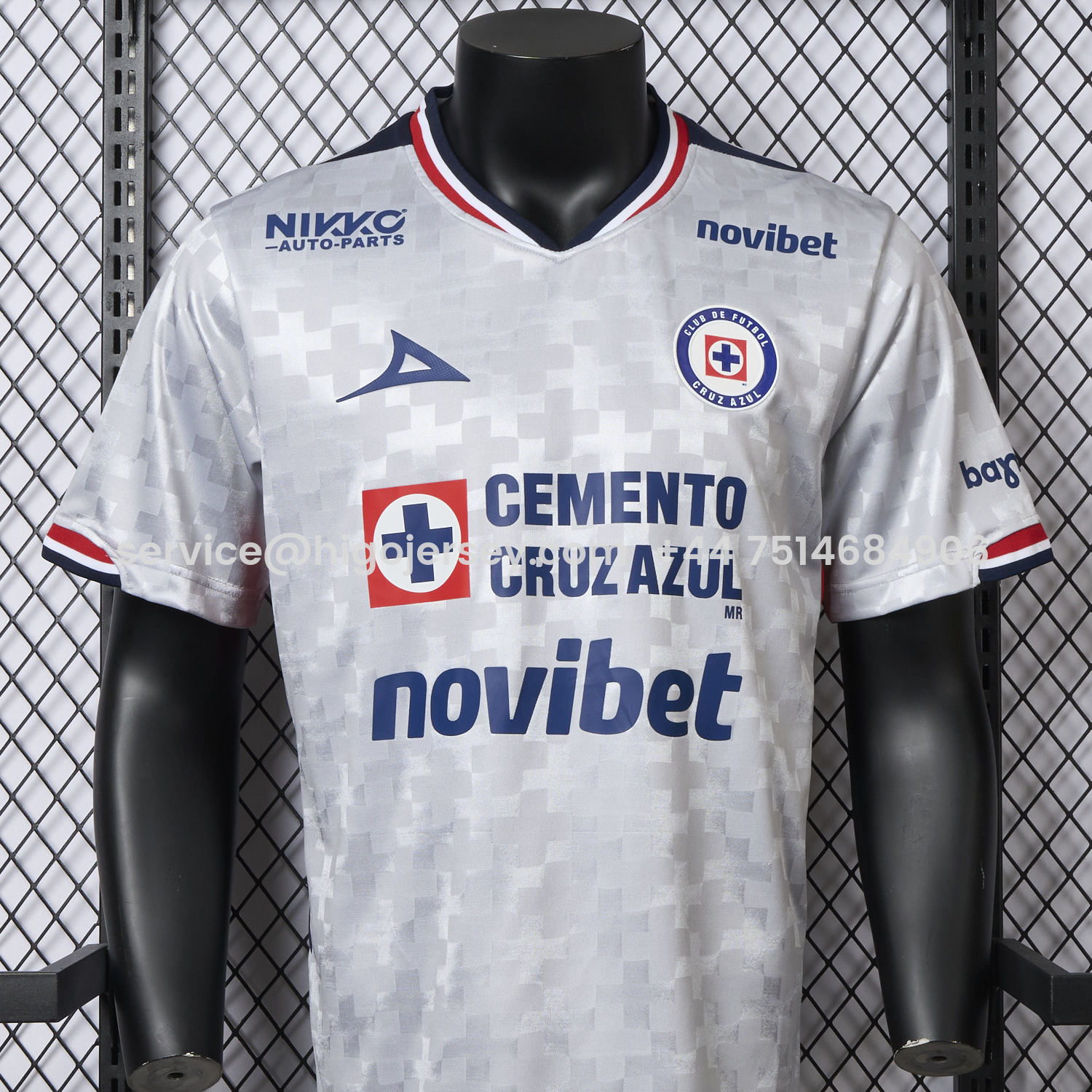 Higojerseys-Cruz Azul 25-26 Away Grey Jersey - Player Version