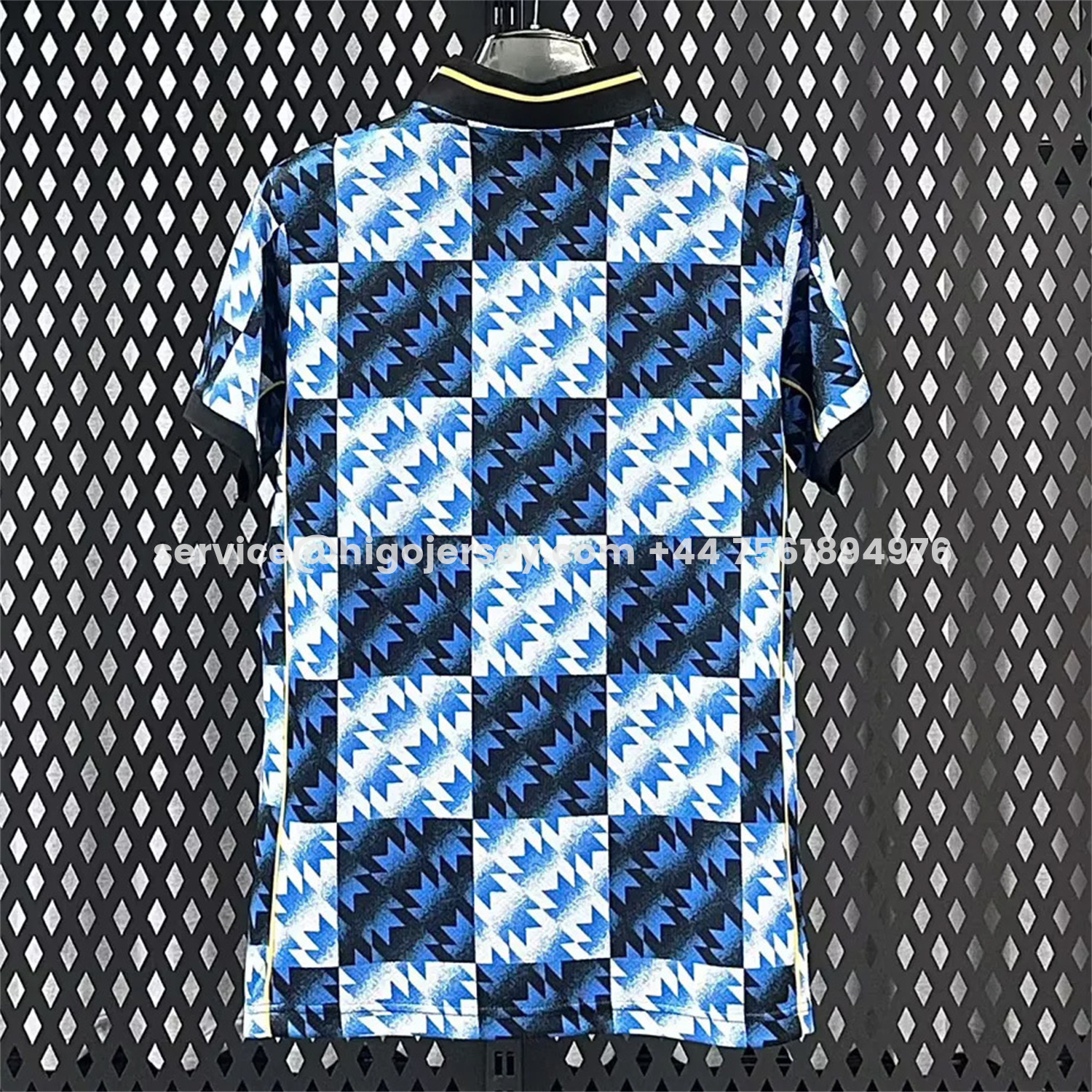 Higojerseys-Manchester United 25-26 Blue And Black Checkerboard Special Jersey - Fans Version
