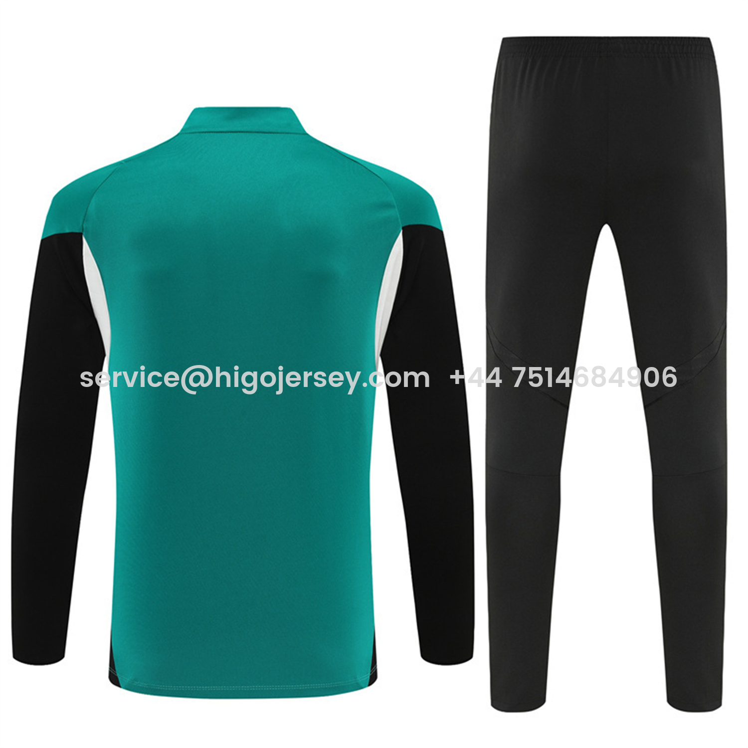 Higojerseys-Liver.pool 25-26 Long Sleeve Training Set - Green Top & Black Pants