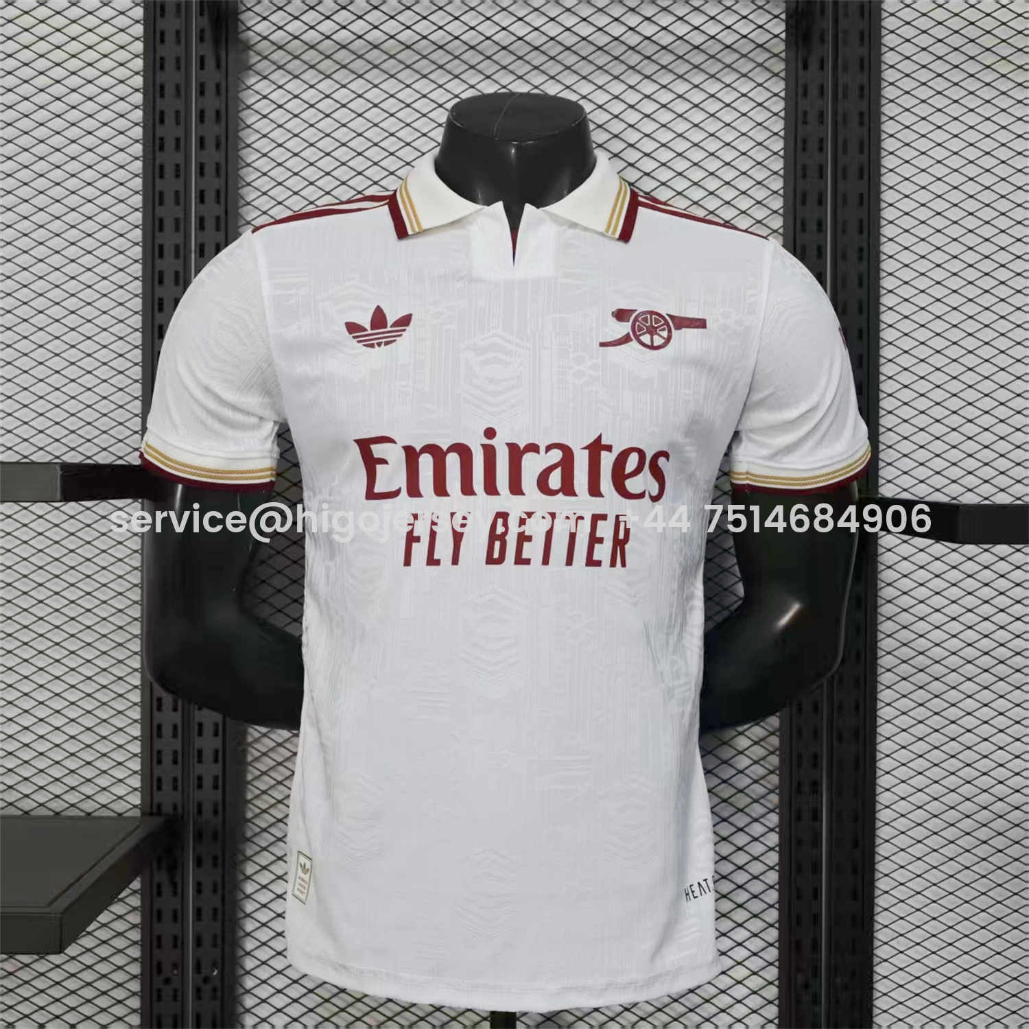Higojerseys-Arsenal 25-26 Third White Jersey - Player Version